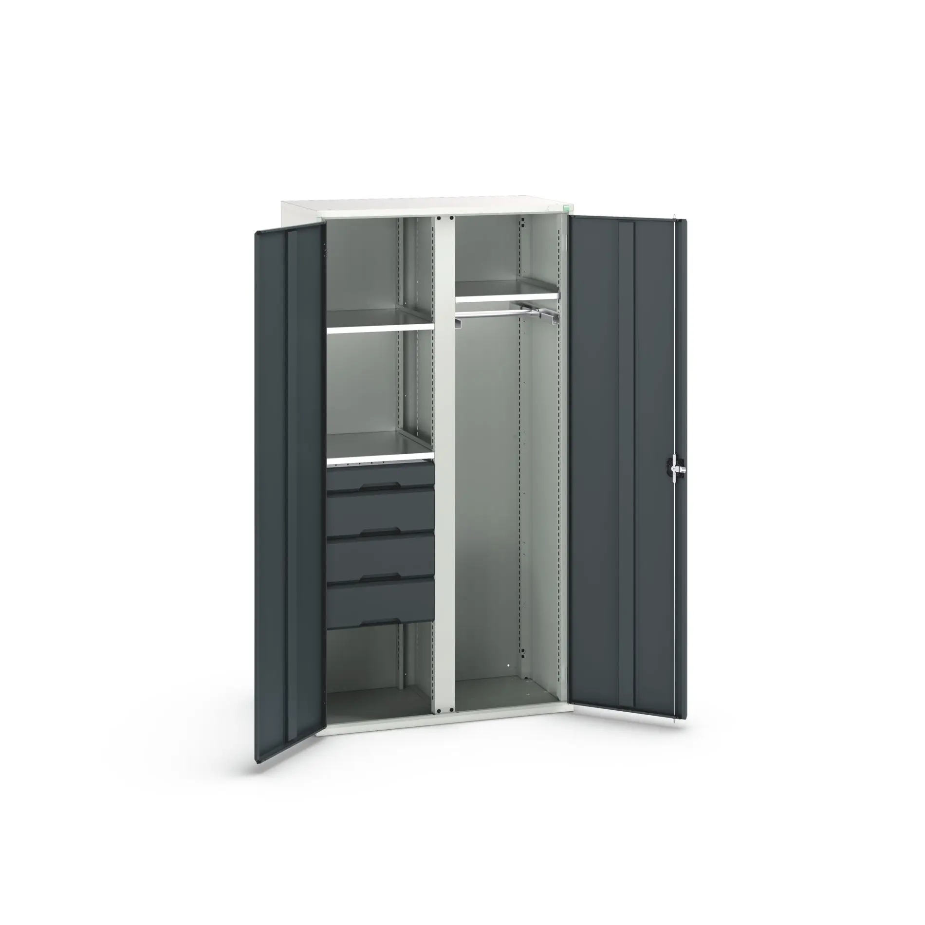 Produktfoto 1 von Bott Schrank Typ Bestückter Schrank 2 Tür/en 3 Regal/e 4 Schublade/n Stahlblech