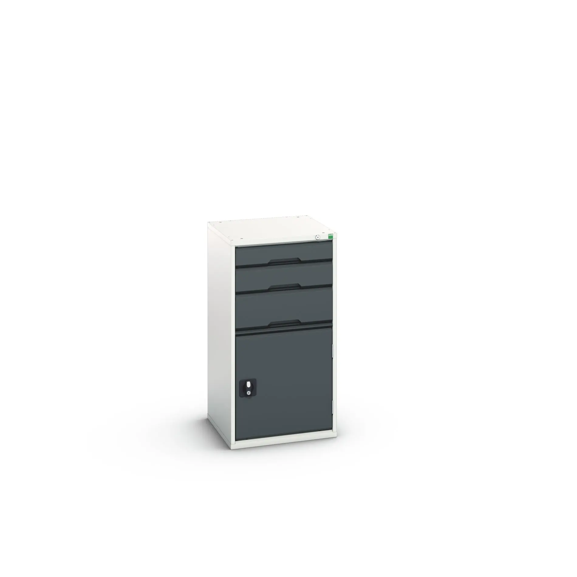 Produktfoto 1 von Bott 3 Stahl Schubladenbehälter Schrank Hellgrau, Anthrazit, 1000 mm x 525 mm x 550 mm