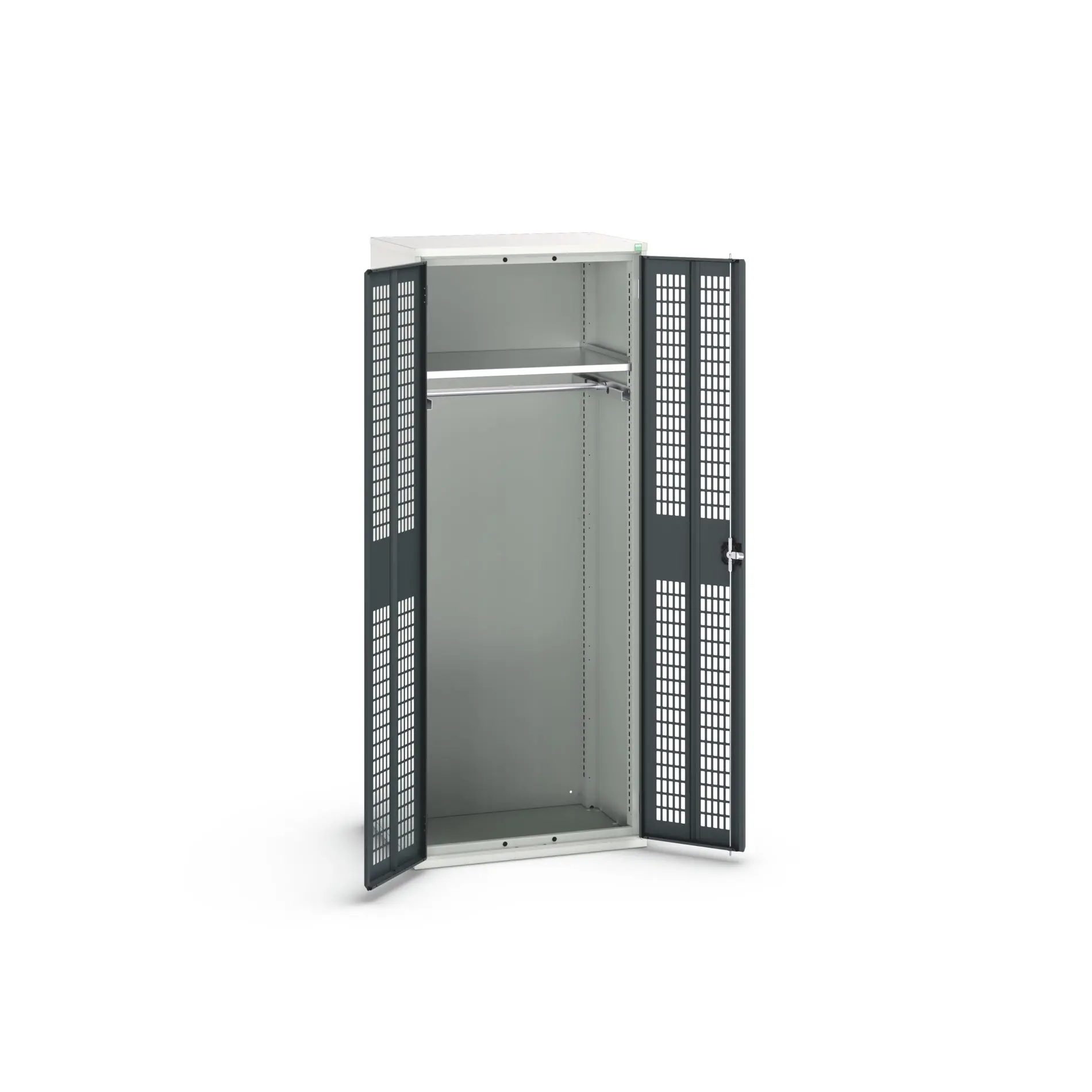 Produktfoto 1 von Bott Schrank Typ Bestückter Schrank 2 Tür/en 1 Regal/e 2000 mm 80mm Abschließbar 550 mm Stahlblech