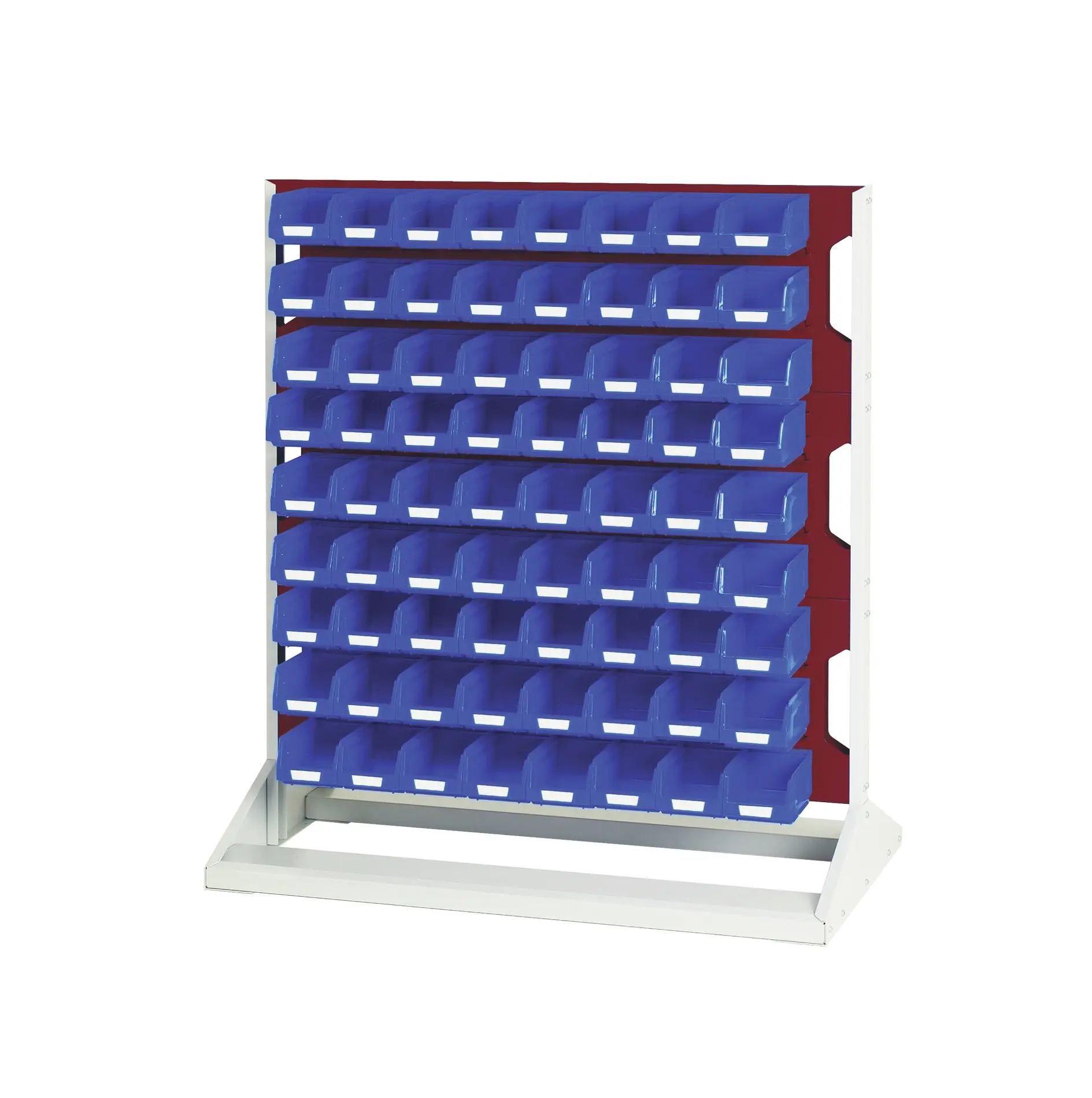 Produktfoto 1 von Bott Aufbewahrungseinheit mit geschlitzten Platten Rot Stahl, 1125 mm x 1000 mm x 550 mm