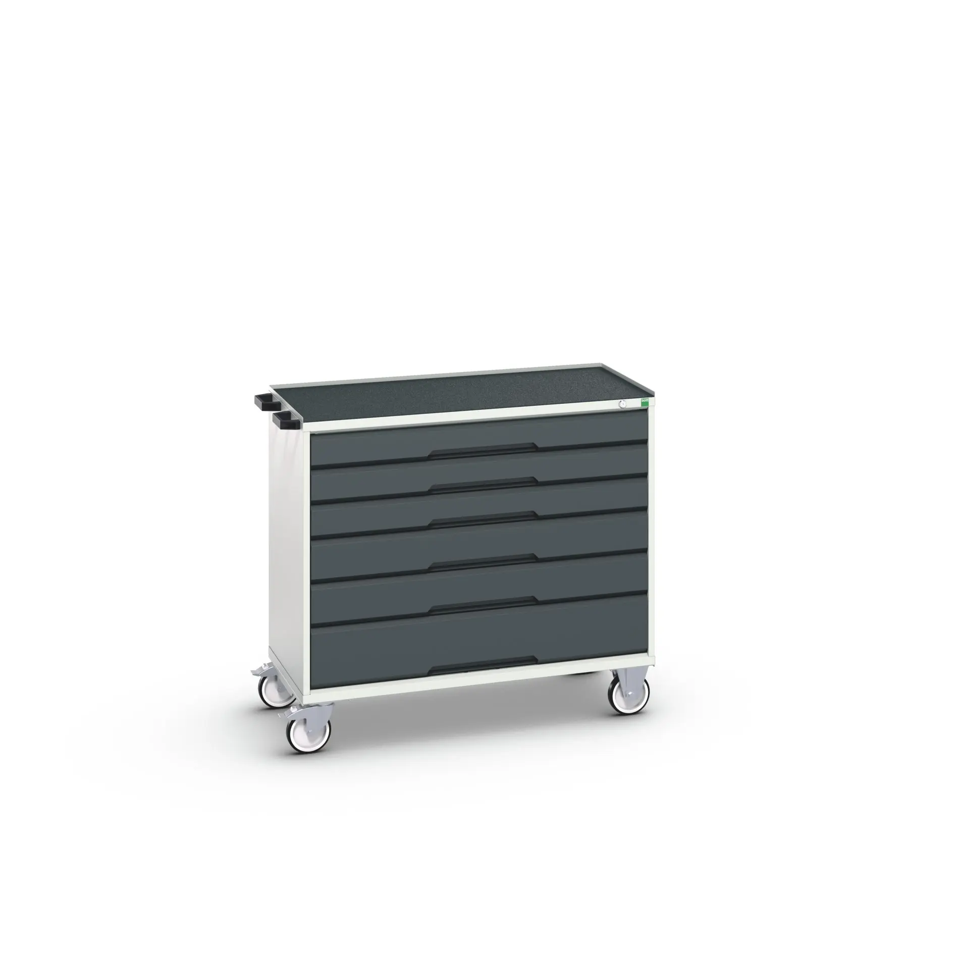 Produktfoto 1 von Bott Schrank Typ Beweglicher Schrank Freistehend 6 Schublade/n 965 mm 1050mm Abschließbar 550 mm mit Rädern Stahlblech