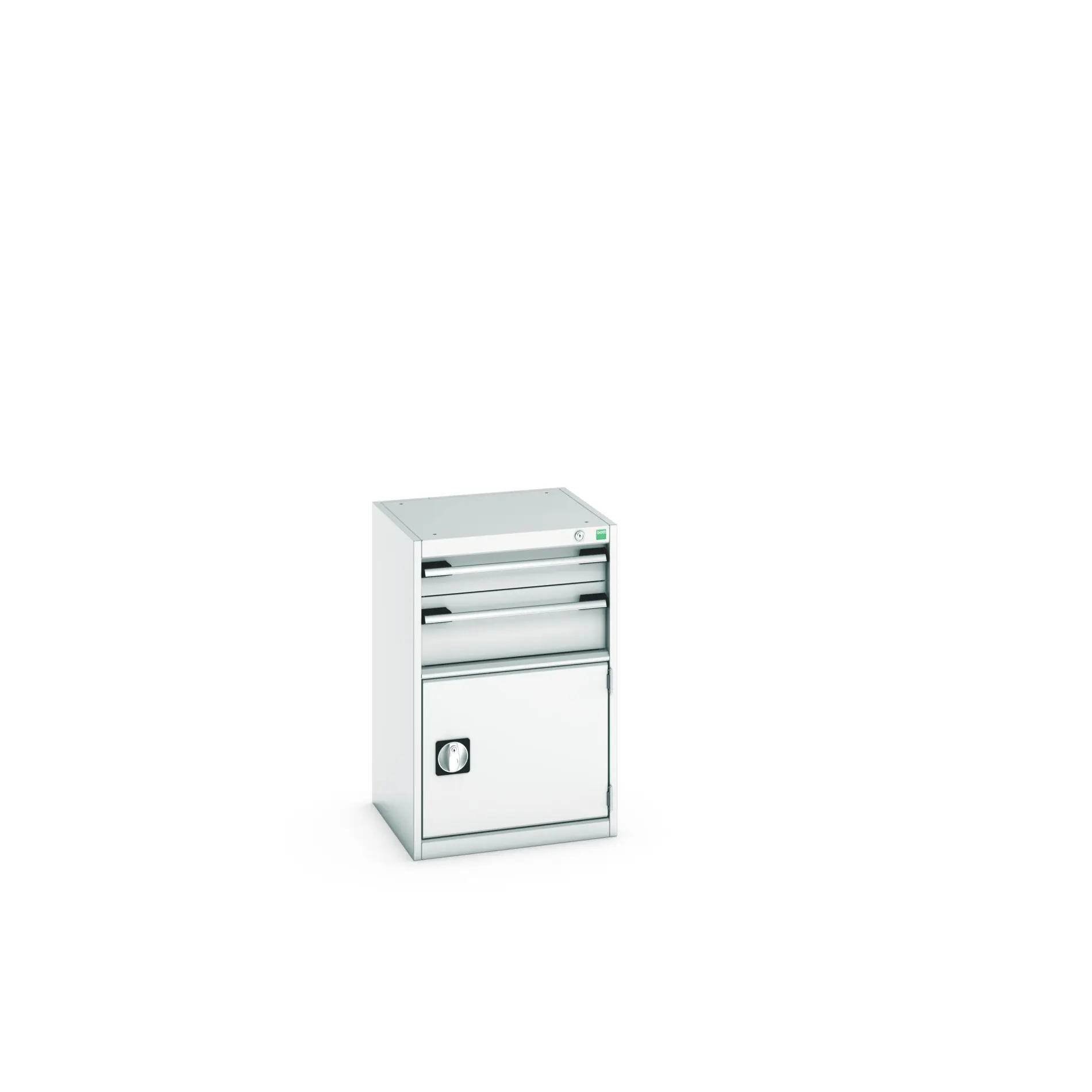 Produktfoto 1 von Bott 2 Stahl Schubladenbehälter Schrank Hellgrau, 800 mm x 525 mm x 525 mm