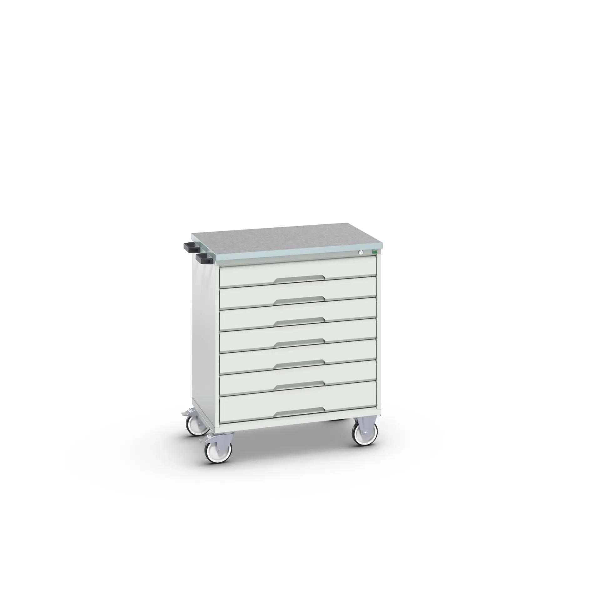 Produktfoto 1 von Bott Aufbewahrungsschrank Typ Beweglicher Schrank Freistehend 7 Schublade/n 980 mm 80 mm Ja 600 mm mit Rädern Stahlblech