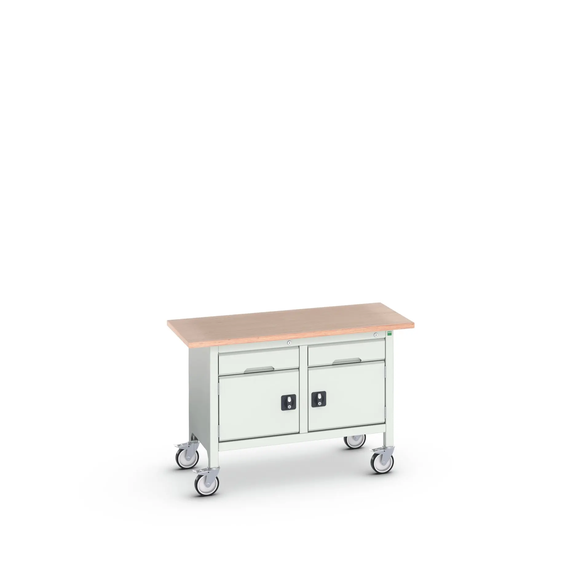 Produktfoto 1 von Bott Aufbewahrungsschrank Typ Aufbewahrungstisch Freistehend 2 Tür/en 2 Schublade/n 830 mm 1250 mm 600 mm mit Rädern