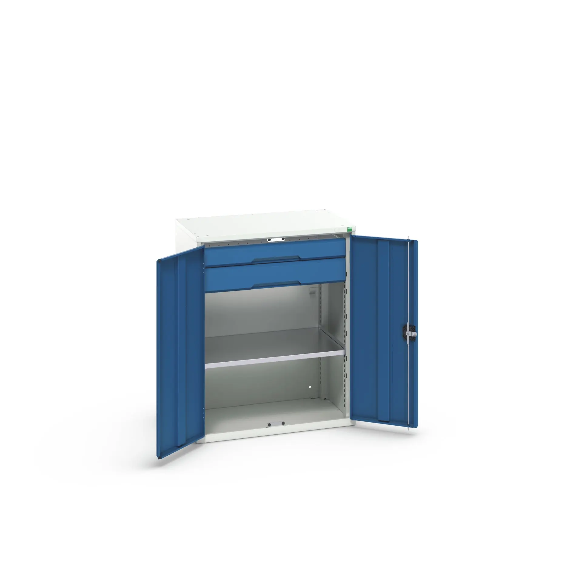 Produktfoto 1 von Bott Aufbewahrungsschrank Typ Bestückter Schrank 2 Tür/en 1 Regal/e 2 Schublade/n 1000 mm 80 mm Ja 550 mm Stahlblech
