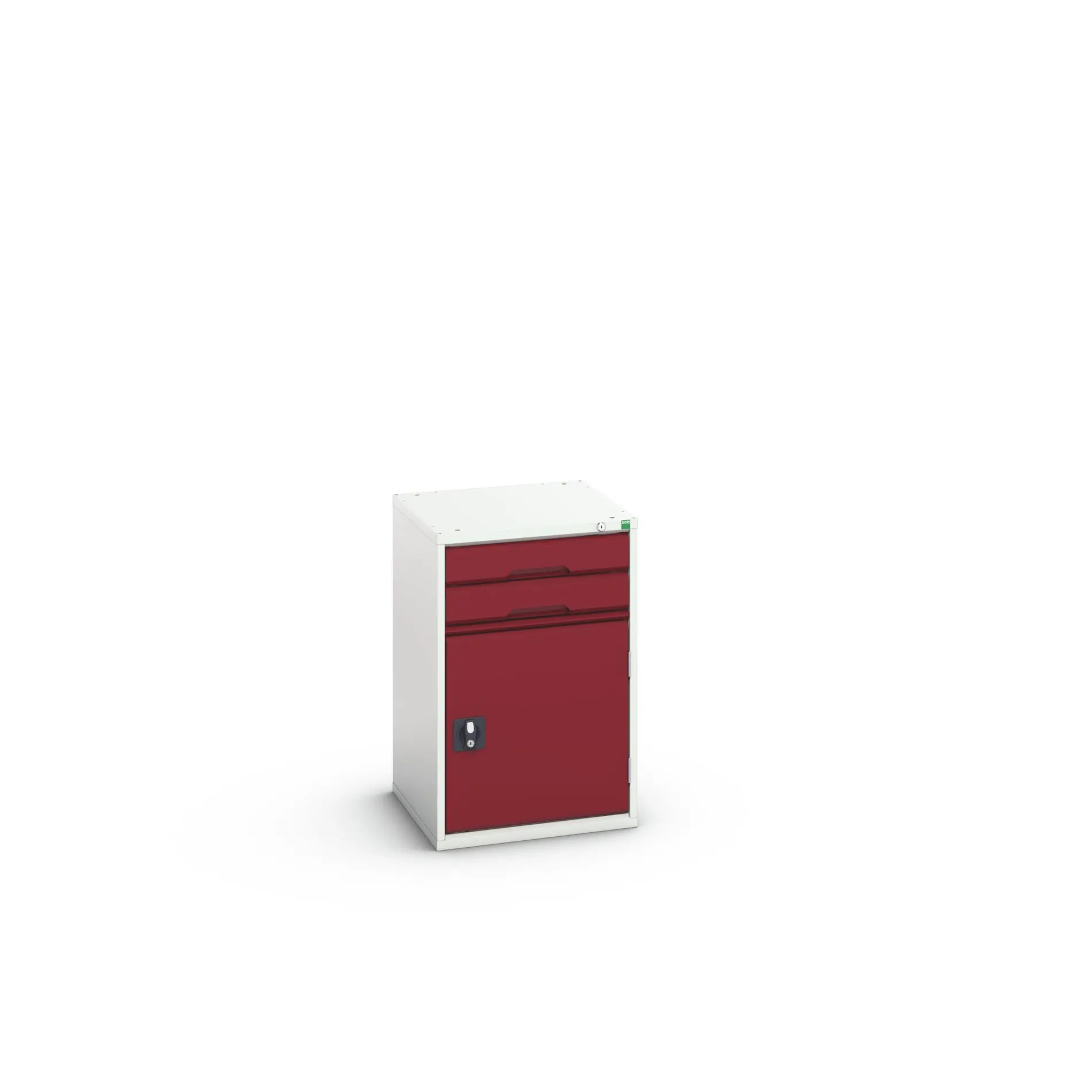 Produktfoto 1 von Bott 2 Stahl Schubladenbehälter Schrank Rot, Hellgrau, 800 mm x 525 mm x 550 mm