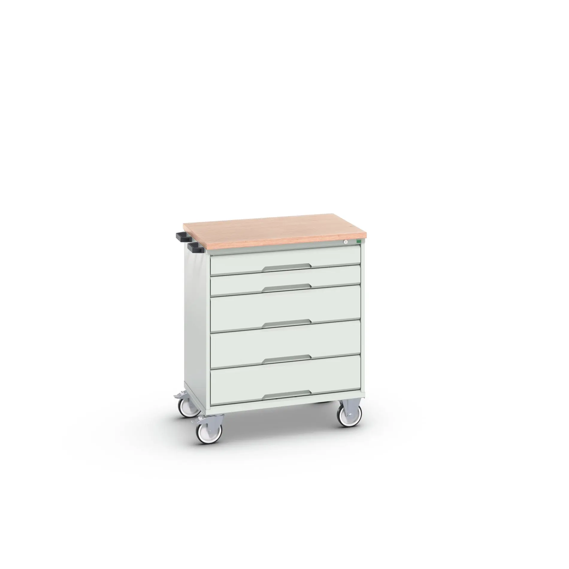 Produktfoto 1 von Bott Aufbewahrungsschrank Typ Beweglicher Schrank Freistehend 5 Schublade/n 980 mm 80 mm Ja 600 mm mit Rädern Stahlblech