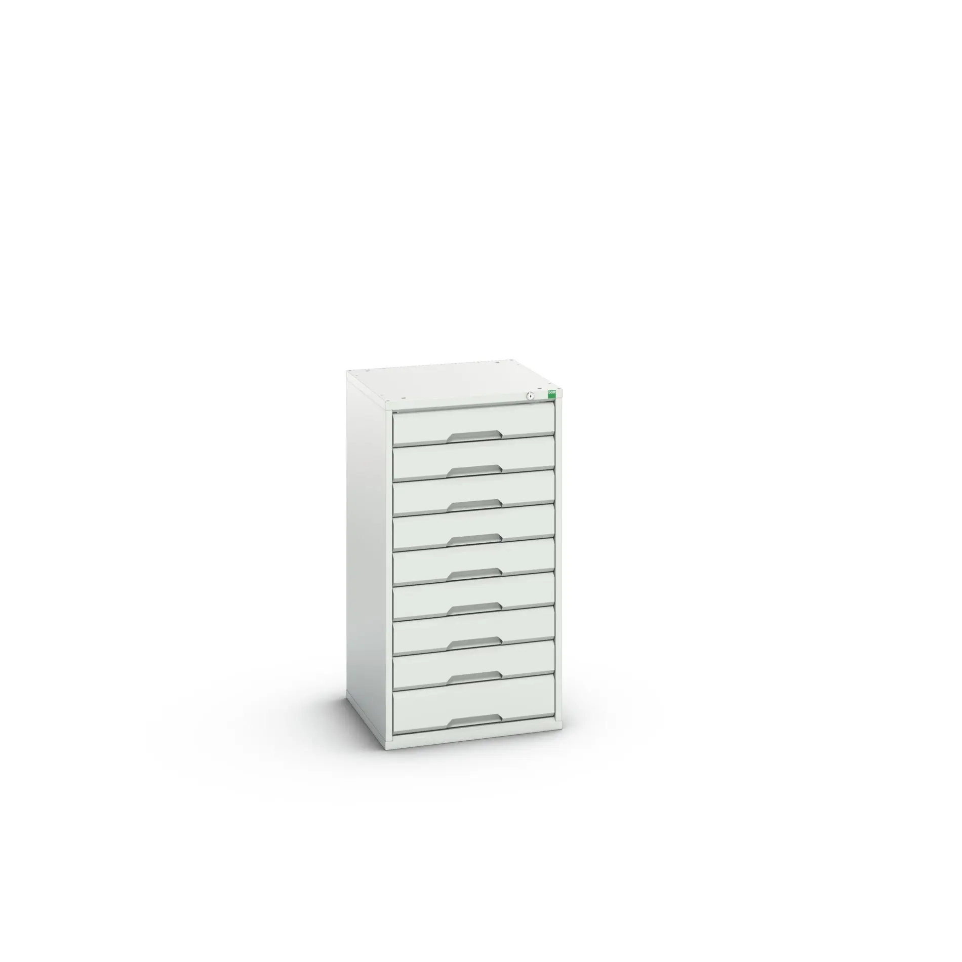 Produktfoto 1 von Bott 9 Stahl Schubladenbehälter Schrank Hellgrau, 1000 mm x 525 mm x 550 mm