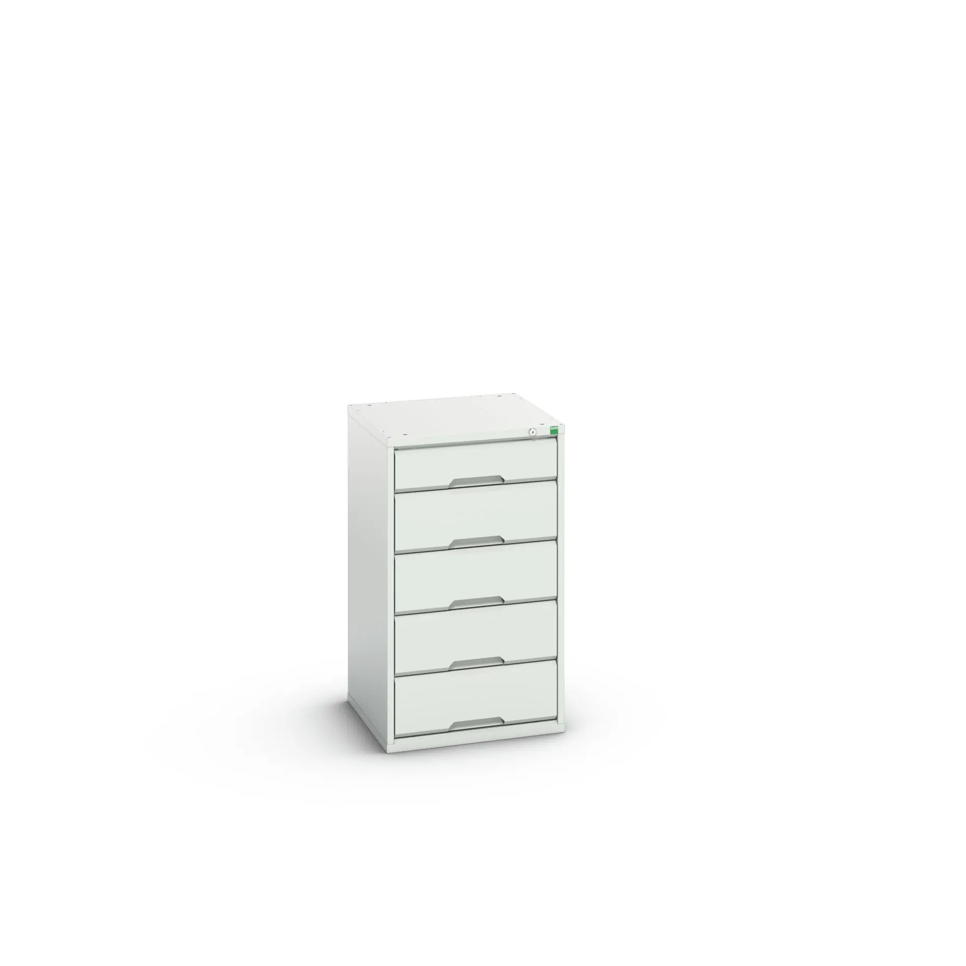 Produktfoto 1 von Bott 5 Stahl Schubladenbehälter Schrank Hellgrau, 900 mm x 525 mm x 550 mm