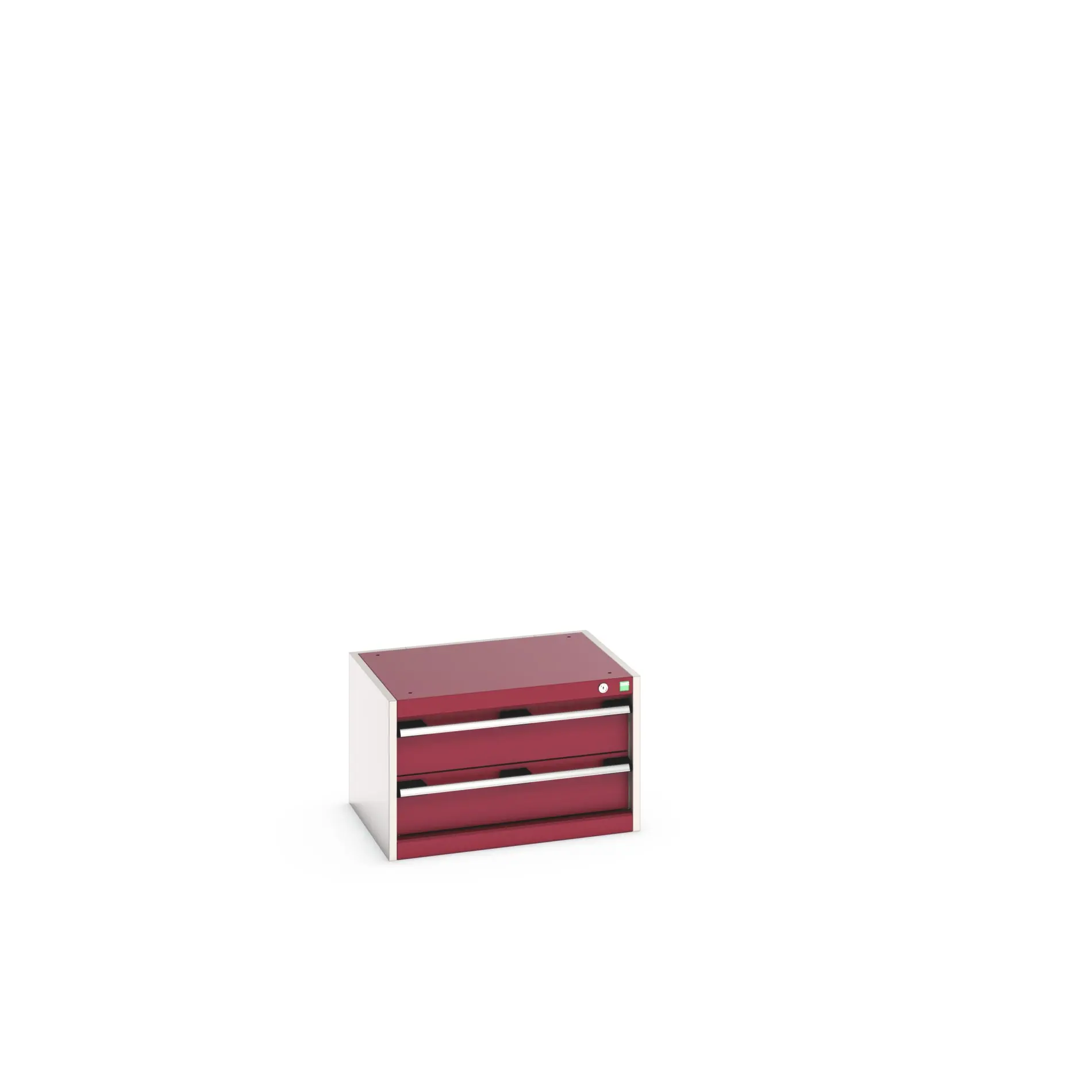 Produktfoto 1 von Bott 2 Stahl Schubladenbehälter Schrank Rot, Hellgrau, 400 mm x 650 mm x 525 mm