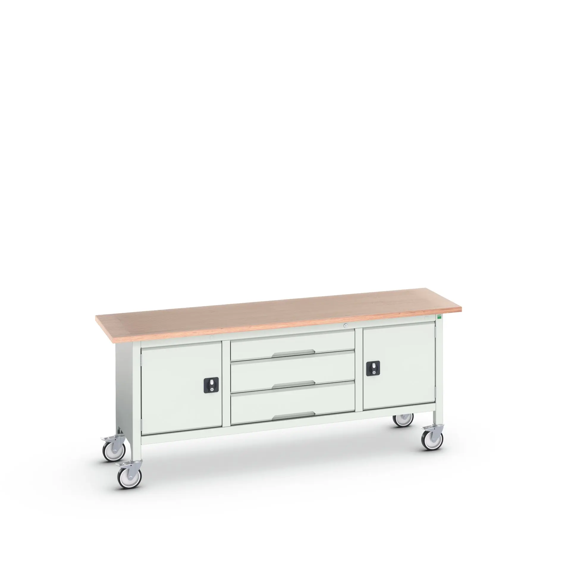 Produktfoto 1 von Bott Aufbewahrungsschrank Typ Aufbewahrungstisch Freistehend 2 Tür/en 3 Schublade/n 830 mm 2000 mm 600 mm mit Rädern