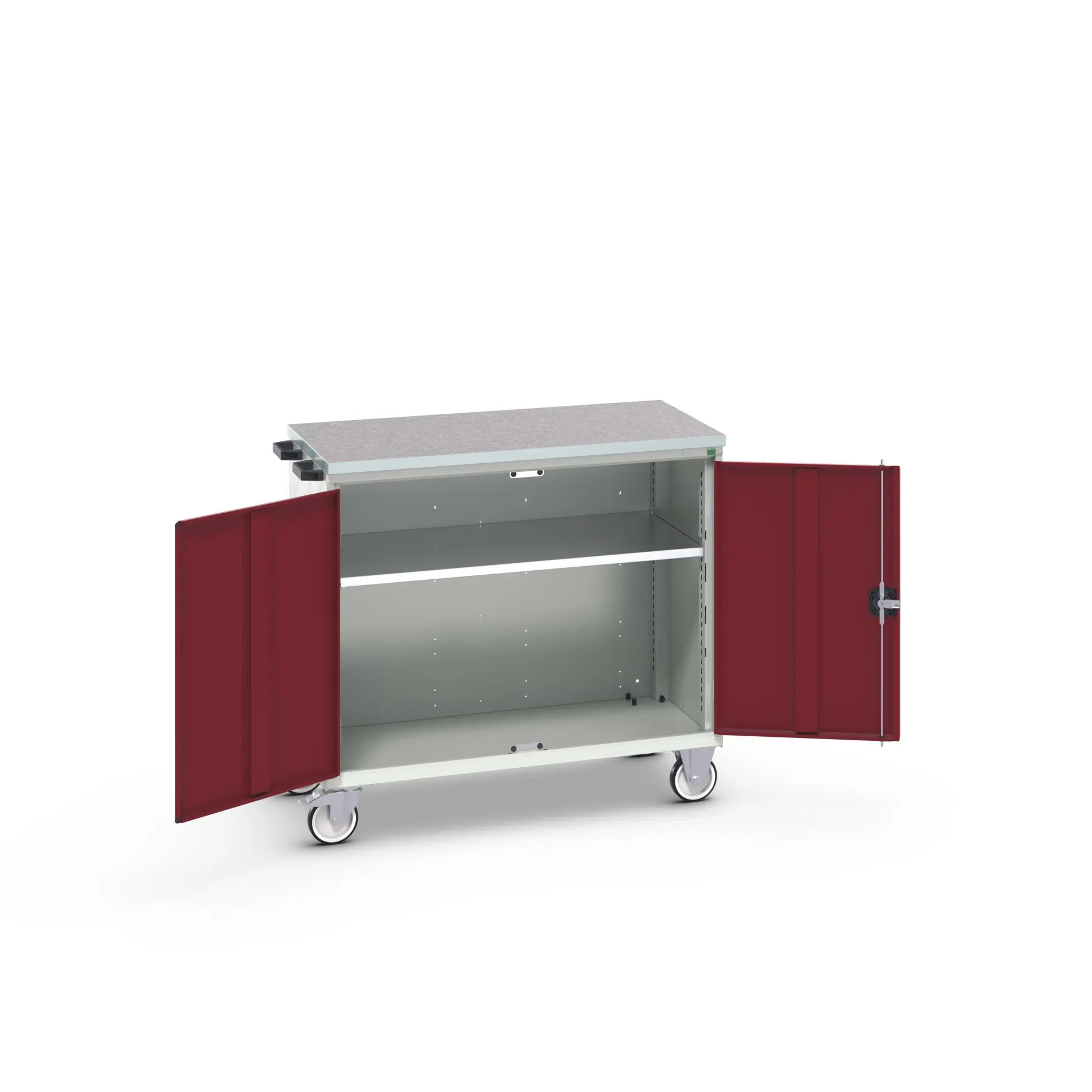 Produktfoto 1 von Bott Aufbewahrungsschrank Typ Beweglicher Schrank Freistehend 2 Tür/en 1 Regal/e 980 mm 1050 mm Ja 600 mm mit Rädern
