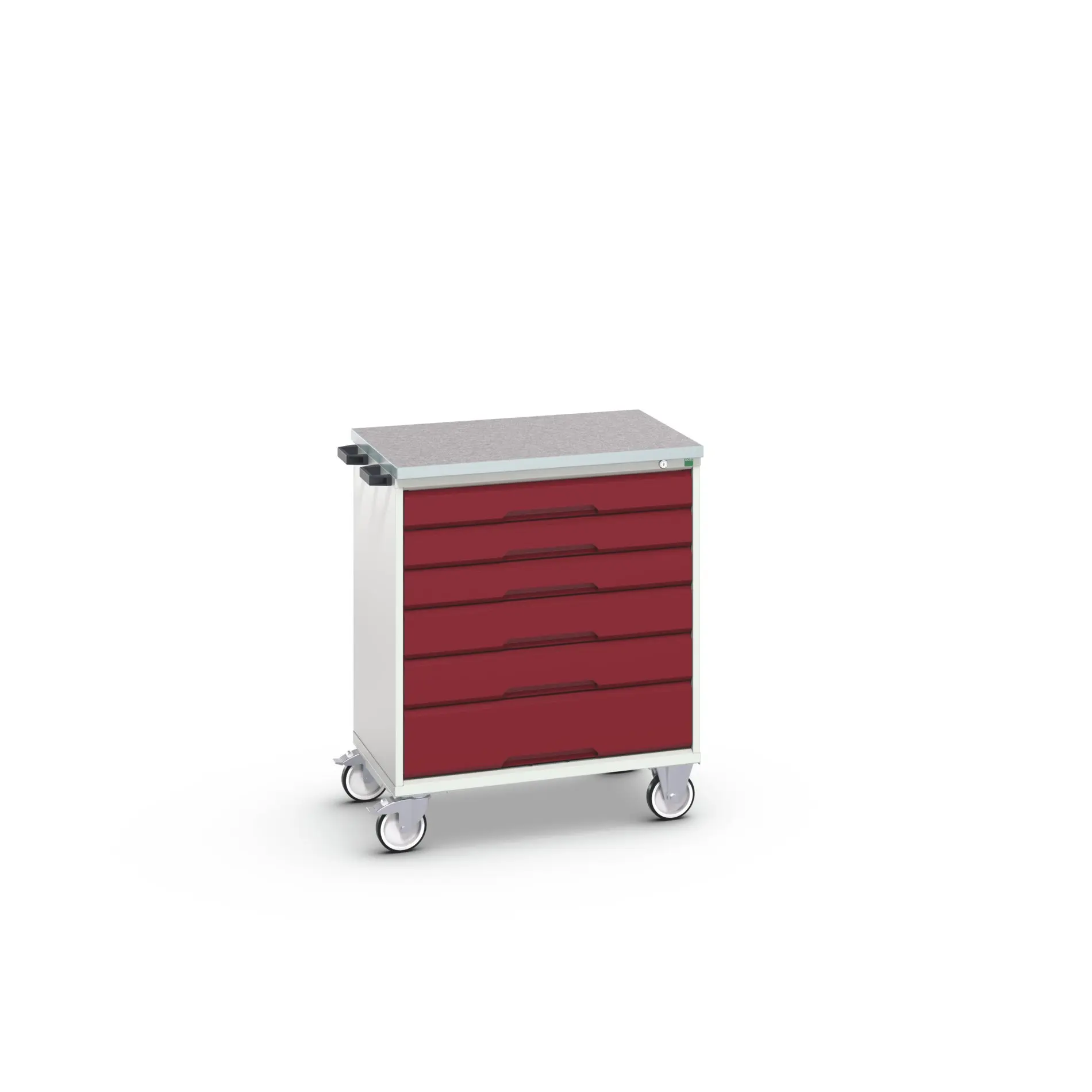 Produktfoto 1 von Bott Aufbewahrungsschrank Typ Beweglicher Schrank Freistehend 6 Schublade/n 980 mm 80 mm Ja 600 mm mit Rädern Stahlblech