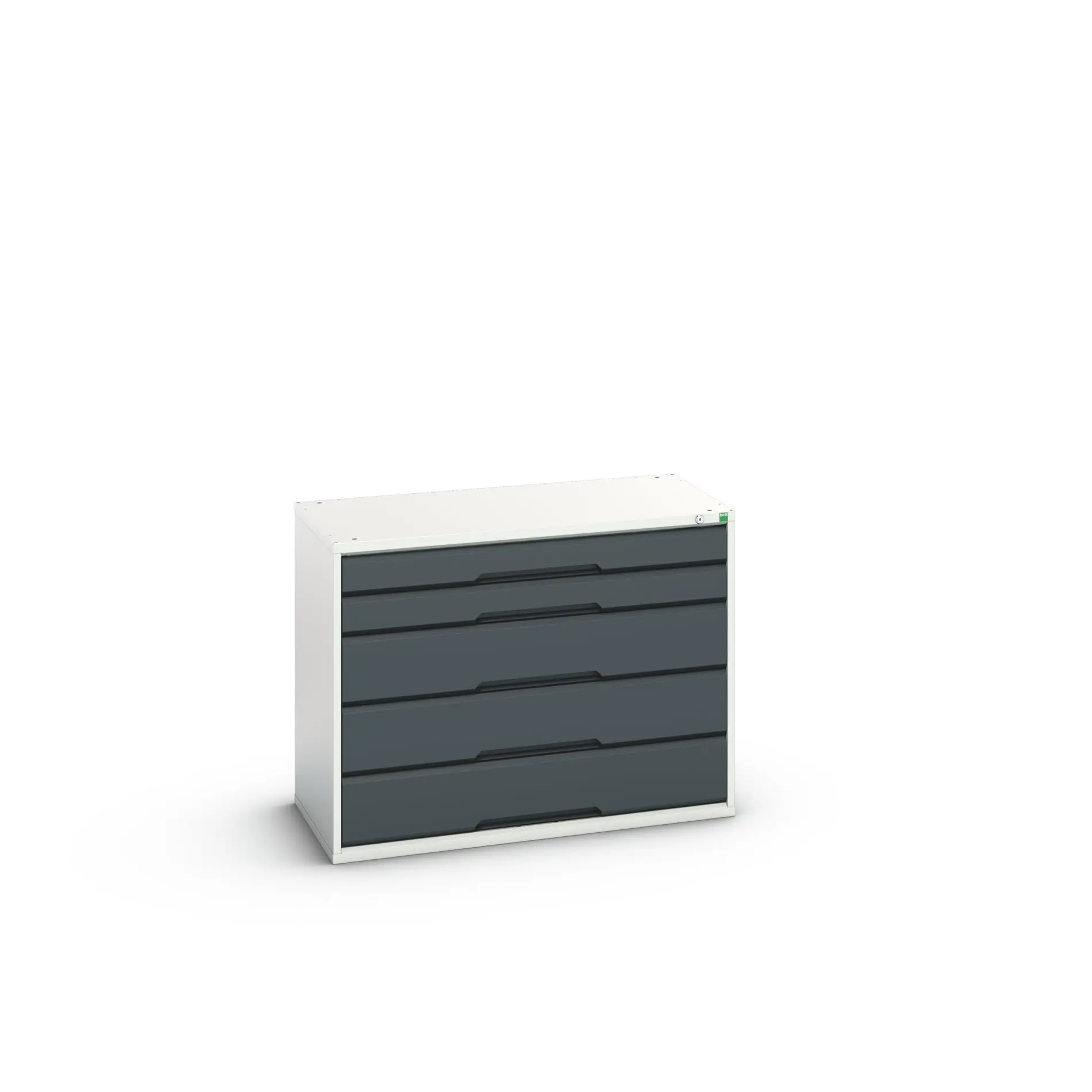 Produktfoto 1 von Bott 5 Stahl Schubladenbehälter Schrank Hellgrau, Anthrazit, 800 mm x 1050 mm x 550 mm
