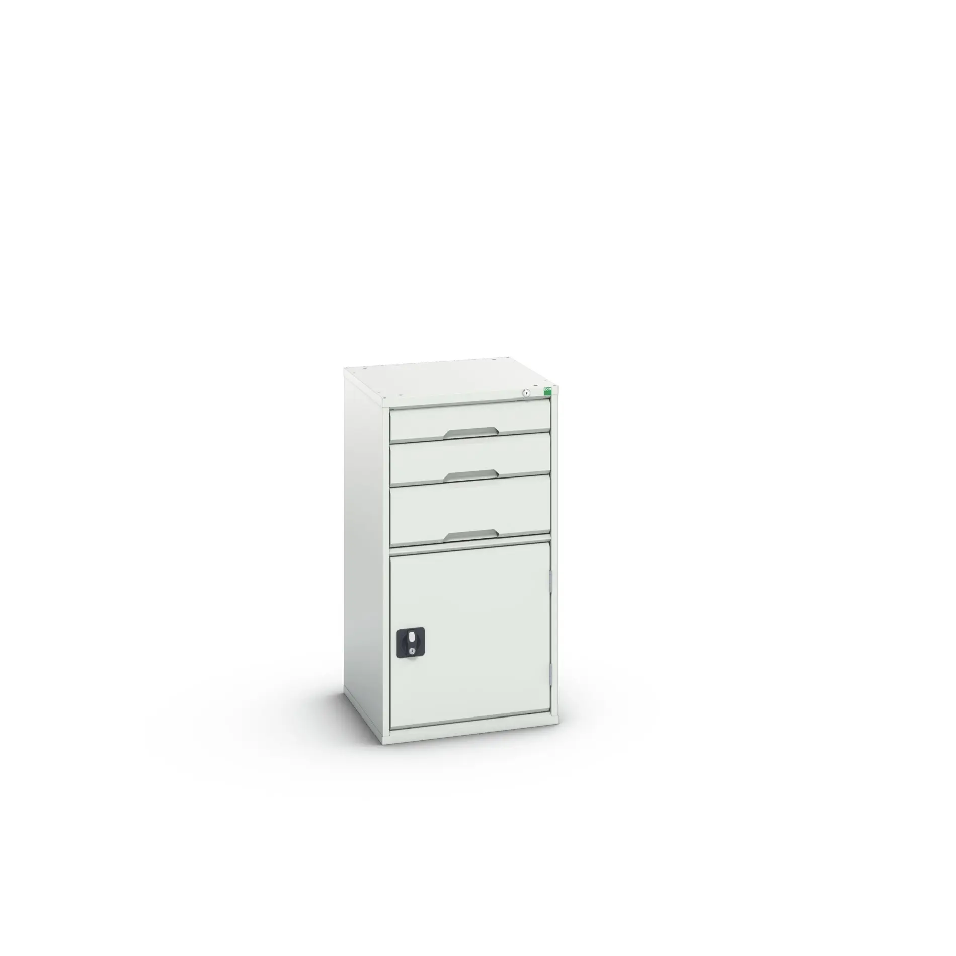 Produktfoto 1 von Bott 3 Stahl Schubladenbehälter Schrank Hellgrau, 1000 mm x 525 mm x 550 mm