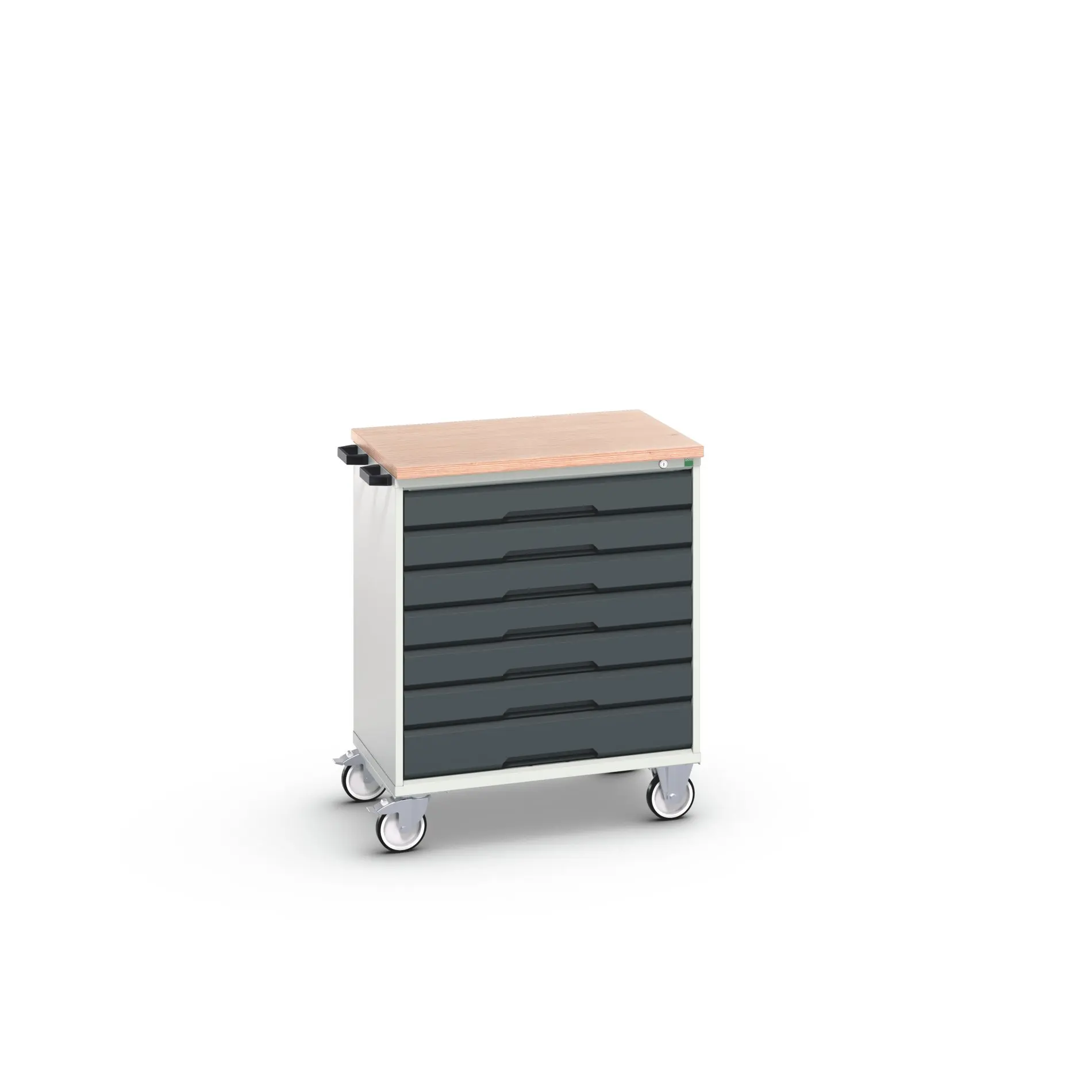 Produktfoto 1 von Bott Aufbewahrungsschrank Typ Beweglicher Schrank Freistehend 7 Schublade/n 980 mm 80 mm Ja 600 mm mit Rädern Stahlblech