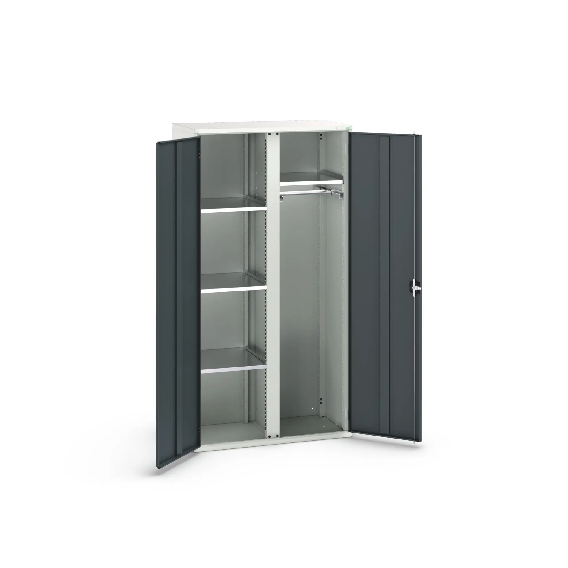 Produktfoto 1 von Bott Aufbewahrungsschrank Typ Bestückter Schrank 2 Tür/en 4 Regal/e 2000 mm 1050 mm Ja 550 mm Stahlblech