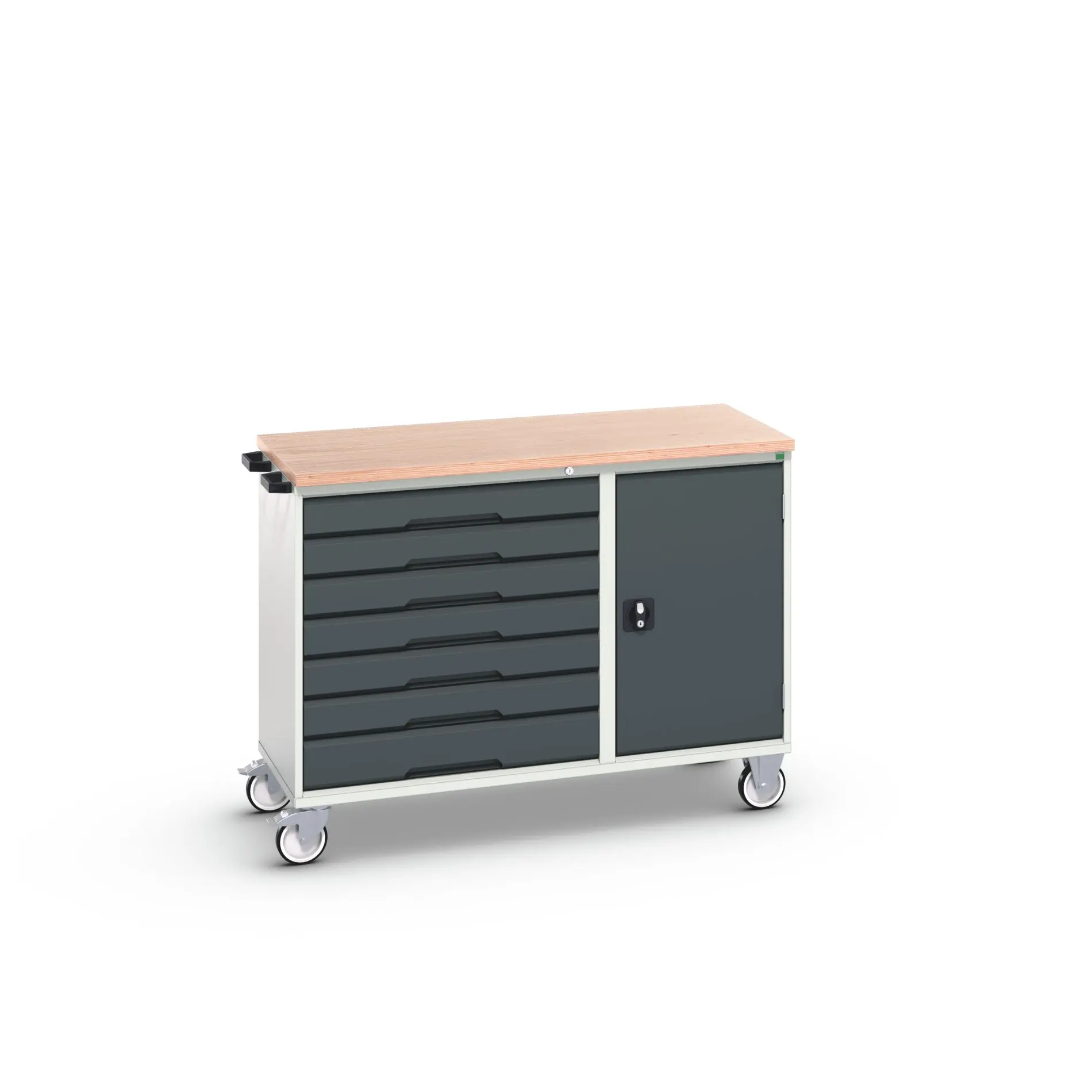 Produktfoto 1 von Bott Stahl Gestellwagen, Typ Gestellwagen 7 Schubladen mit Rädern, 980 mm x 1300mm x 6 mm