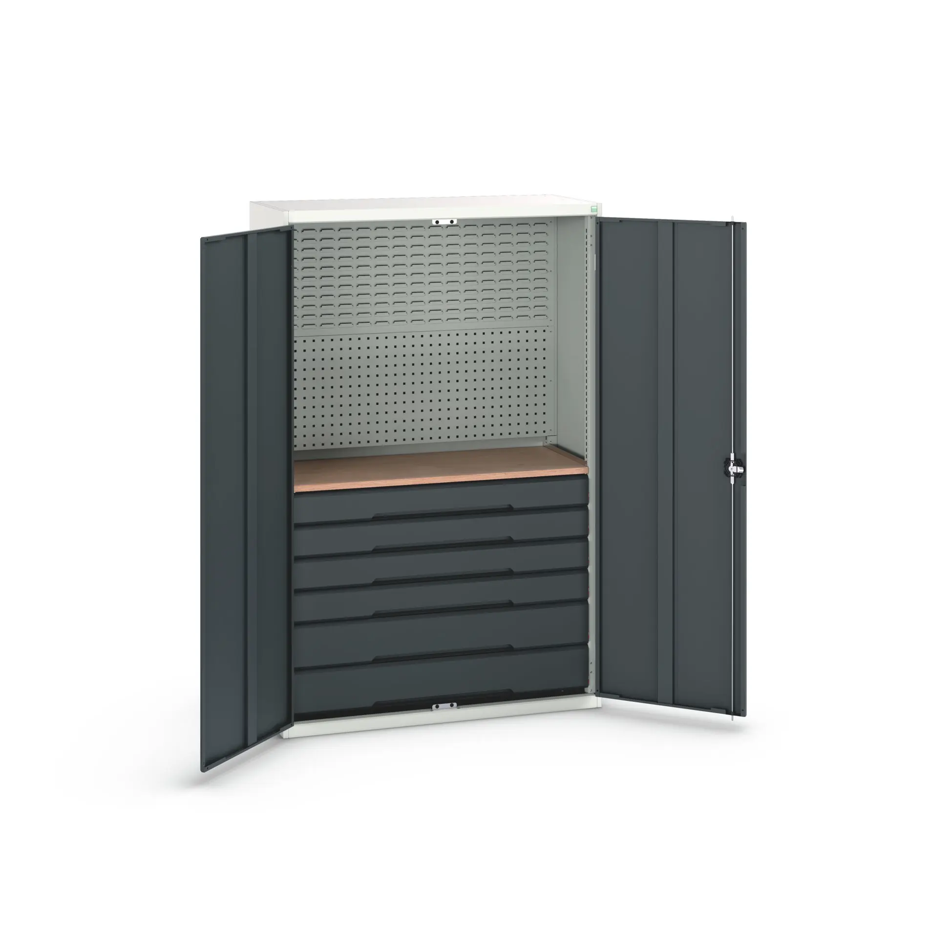 Produktfoto 1 von Bott Aufbewahrungsschrank Typ Bestückter Schrank 2 Tür/en 6 Schublade/n 2000 mm 1300 mm Ja 550 mm Stahlblech