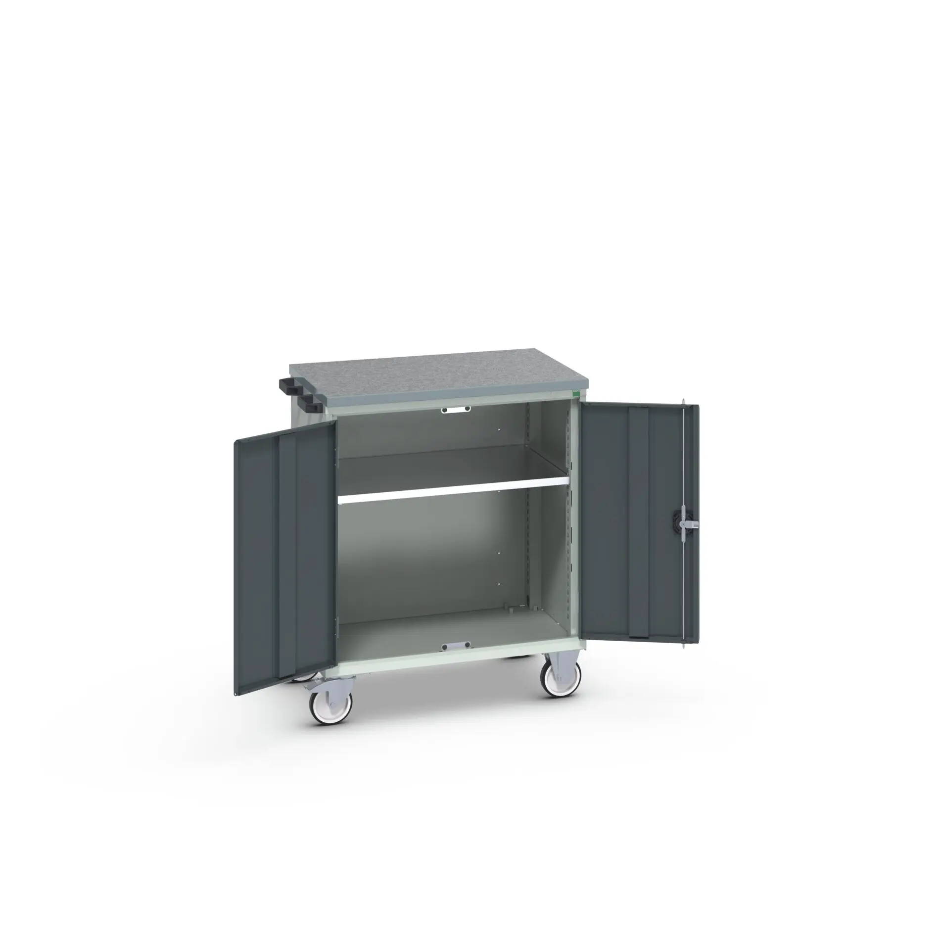 Produktfoto 1 von Bott Aufbewahrungsschrank Typ Beweglicher Schrank Freistehend 2 Tür/en 1 Regal/e 980 mm 80 mm 550 mm mit Rädern