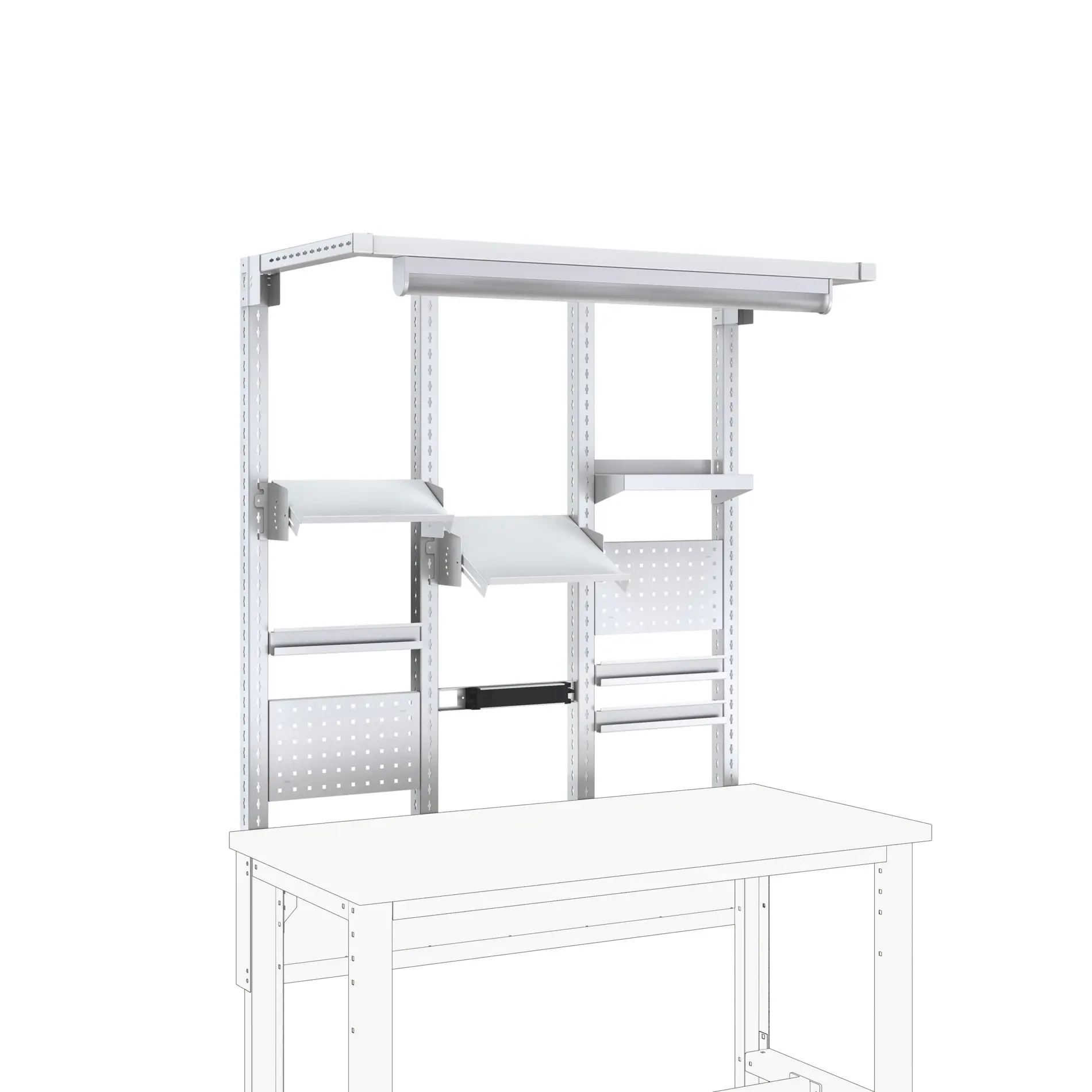 Produktfoto 1 von Bott aus Stahlblech, 710 mm x 1466 mm x 1720 mm für verso Werkbank