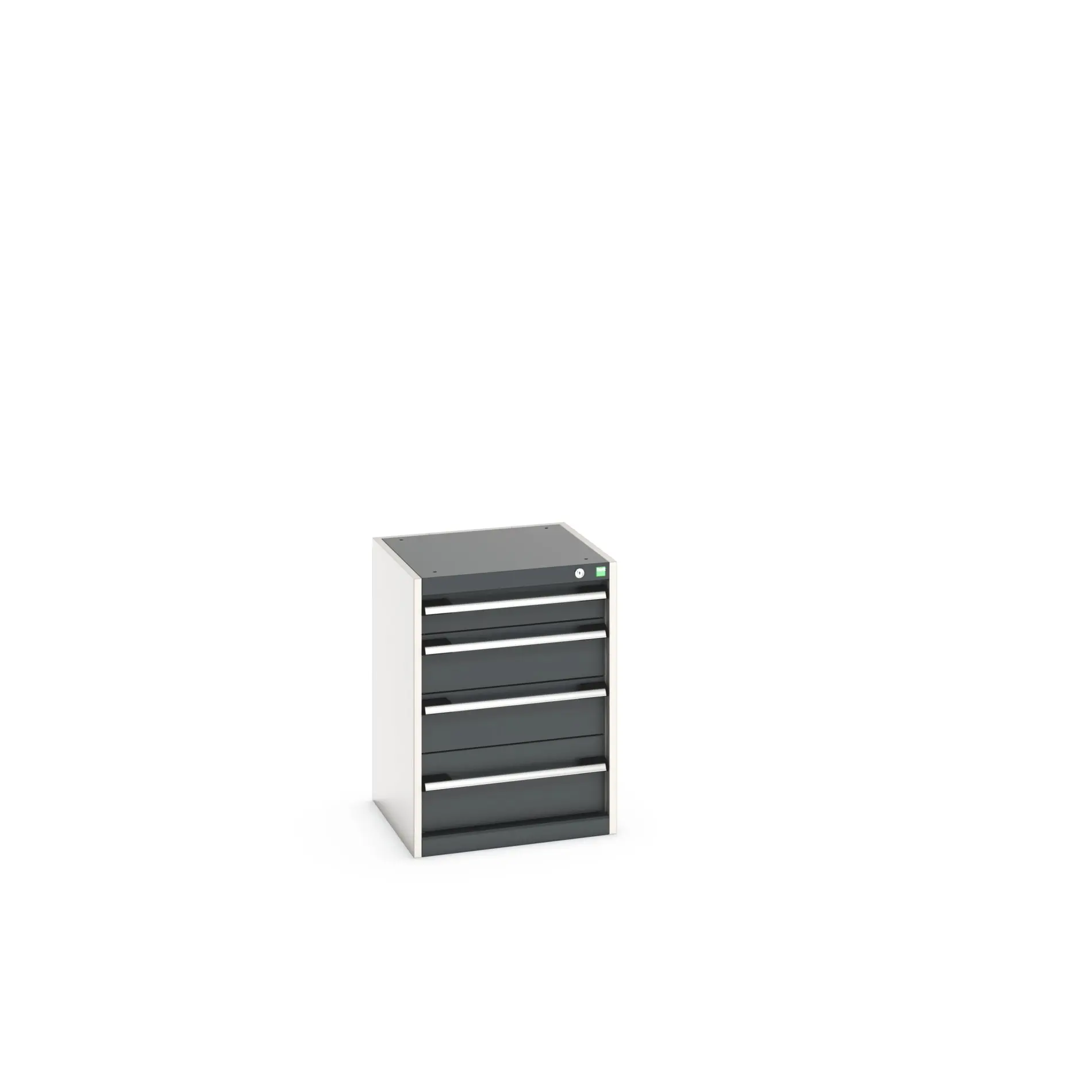 Produktfoto 1 von Bott 4 Stahl Schubladenbehälter Schrank Anthrazit, Hellgrau, 700 mm x 525 mm x 525 mm