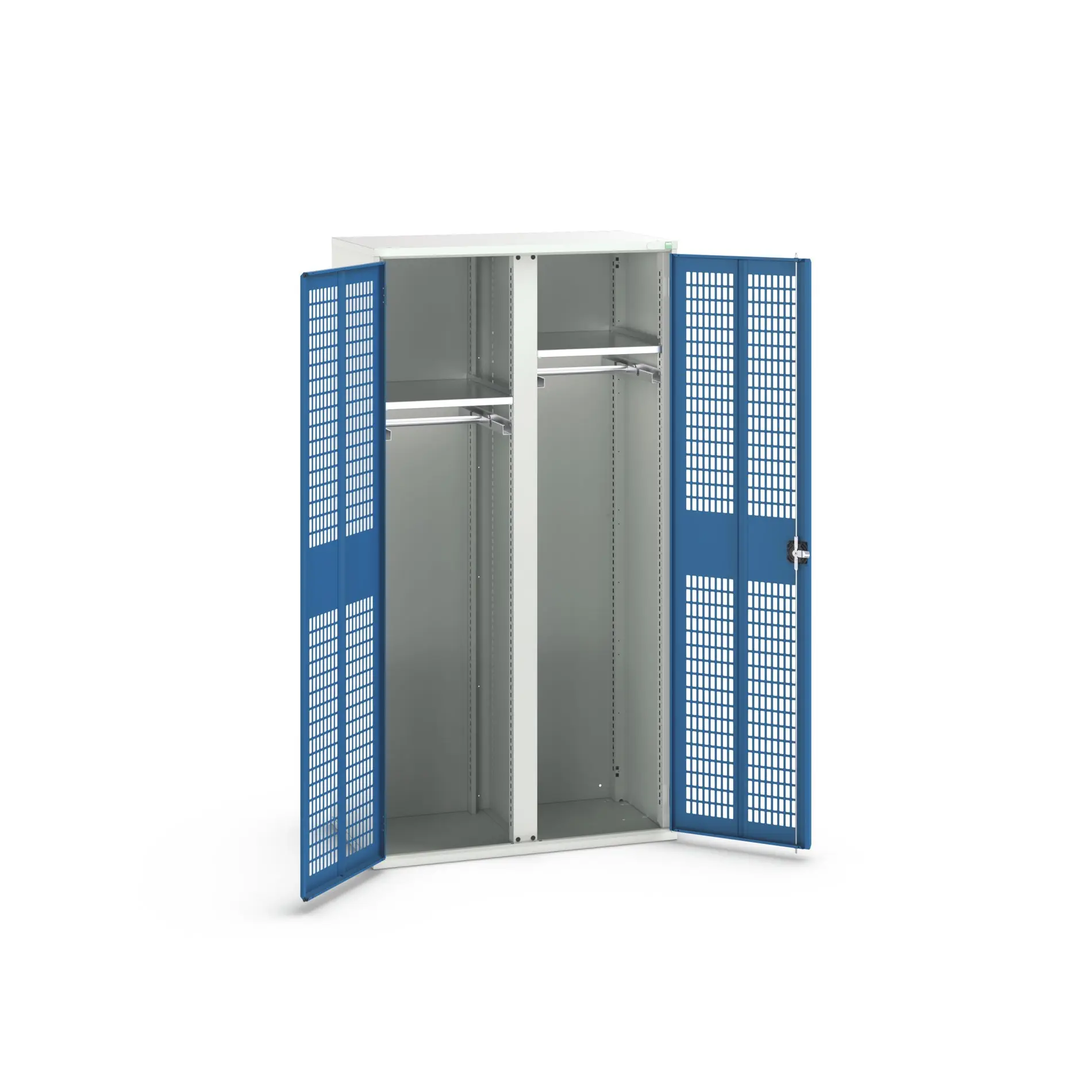 Produktfoto 1 von Bott Aufbewahrungsschrank Typ Bestückter Schrank 2 Tür/en 2 Regal/e 2000 mm 1050 mm Ja 550 mm Stahlblech