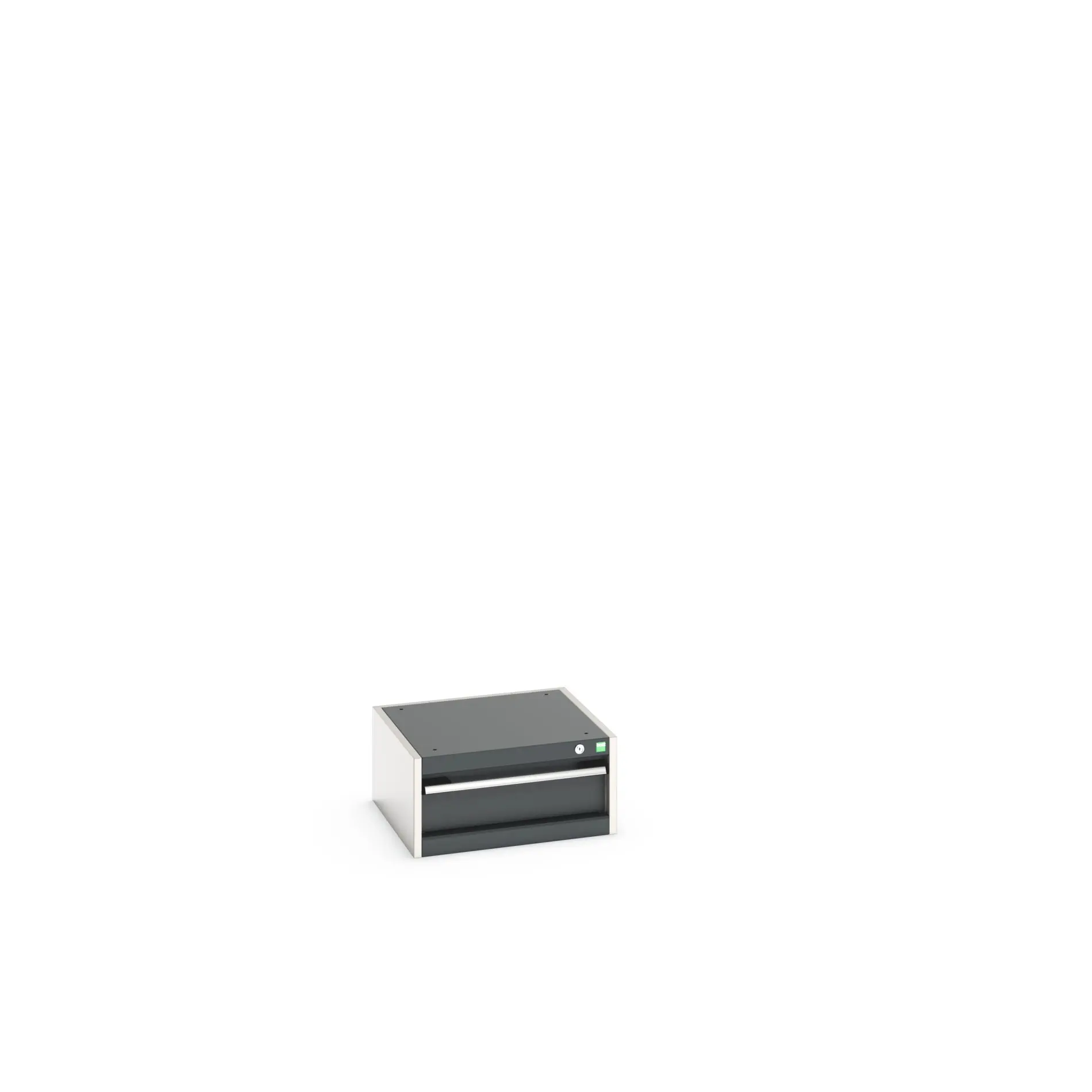 Produktfoto 1 von Bott 1 Stahl Schubladenbehälter Schrank Anthrazit, Hellgrau, 250 mm x 525 mm x 525 mm