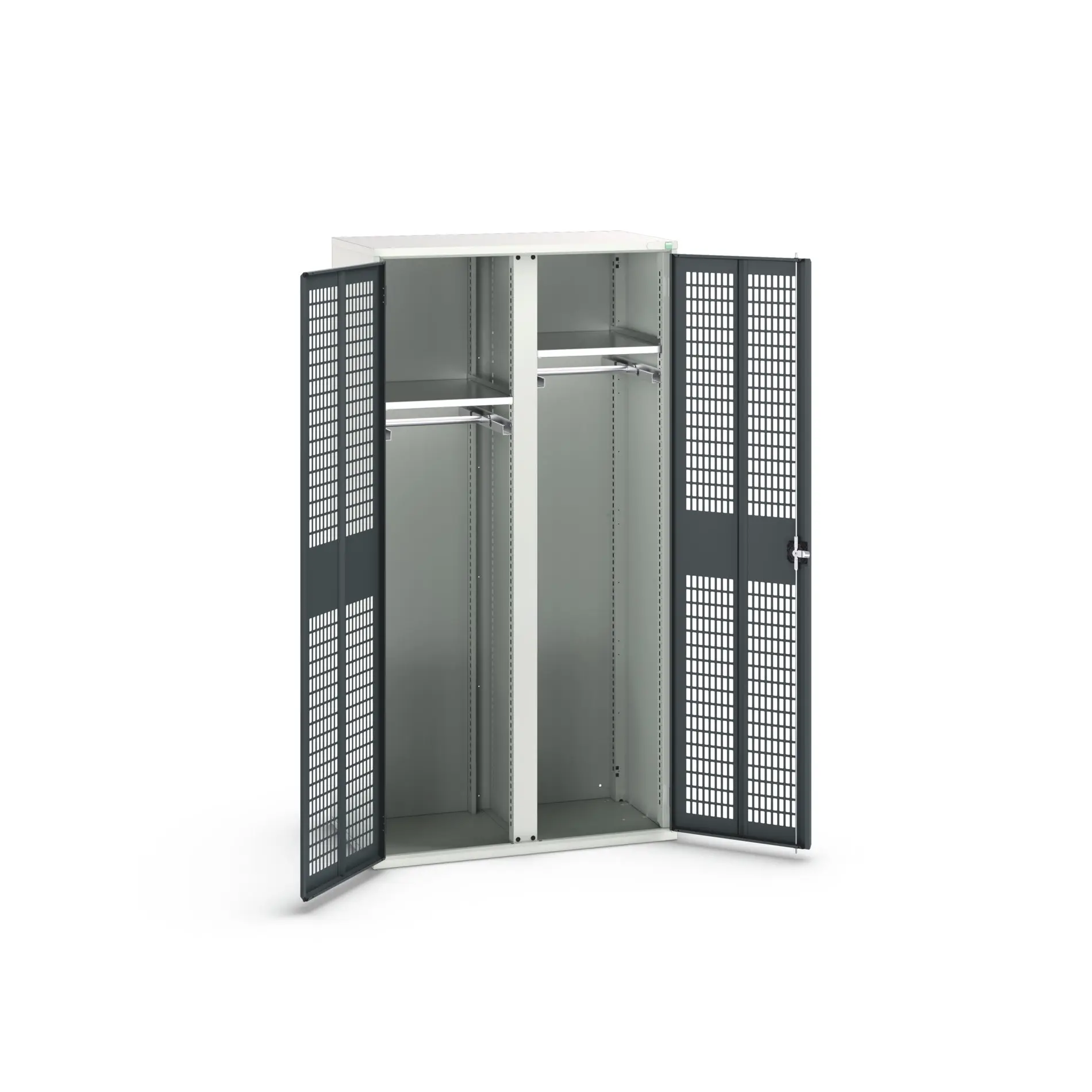 Produktfoto 1 von Bott Aufbewahrungsschrank Typ Bestückter Schrank 2 Tür/en 2 Regal/e 2000 mm 1050 mm Ja 550 mm Stahlblech