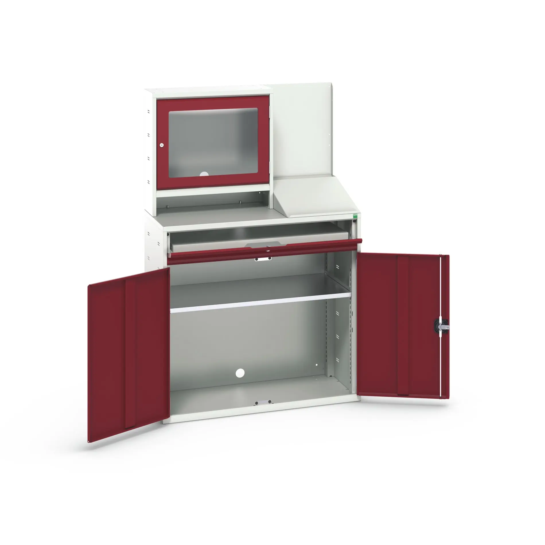 Produktfoto 1 von Bott Aufbewahrungsschrank Typ Computerschrank 1 Tür/en 1 Regal/e 1650 mm 1050 mm Ja 550 mm Stahlblech