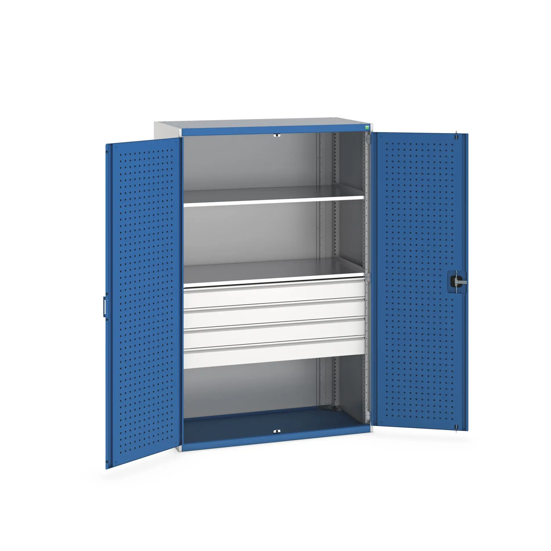 Bott Aufbewahrungsschrank Typ Bestückter Schrank Freistehend 2 Tür/en 2 Regal/e 4 Schublade/n 2000 mm 1300 mm Ja 650 mm