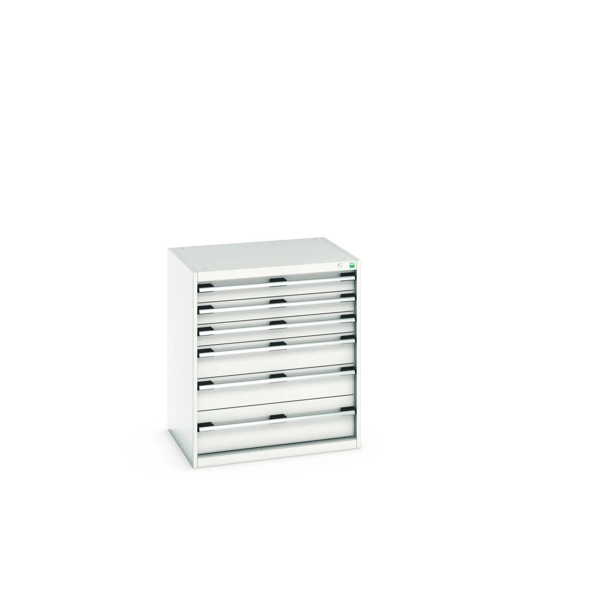 Produktfoto 1 von Bott 6 Stahl Schubladenbehälter Schrank Hellgrau, 900 mm x 650 mm x 800 mm