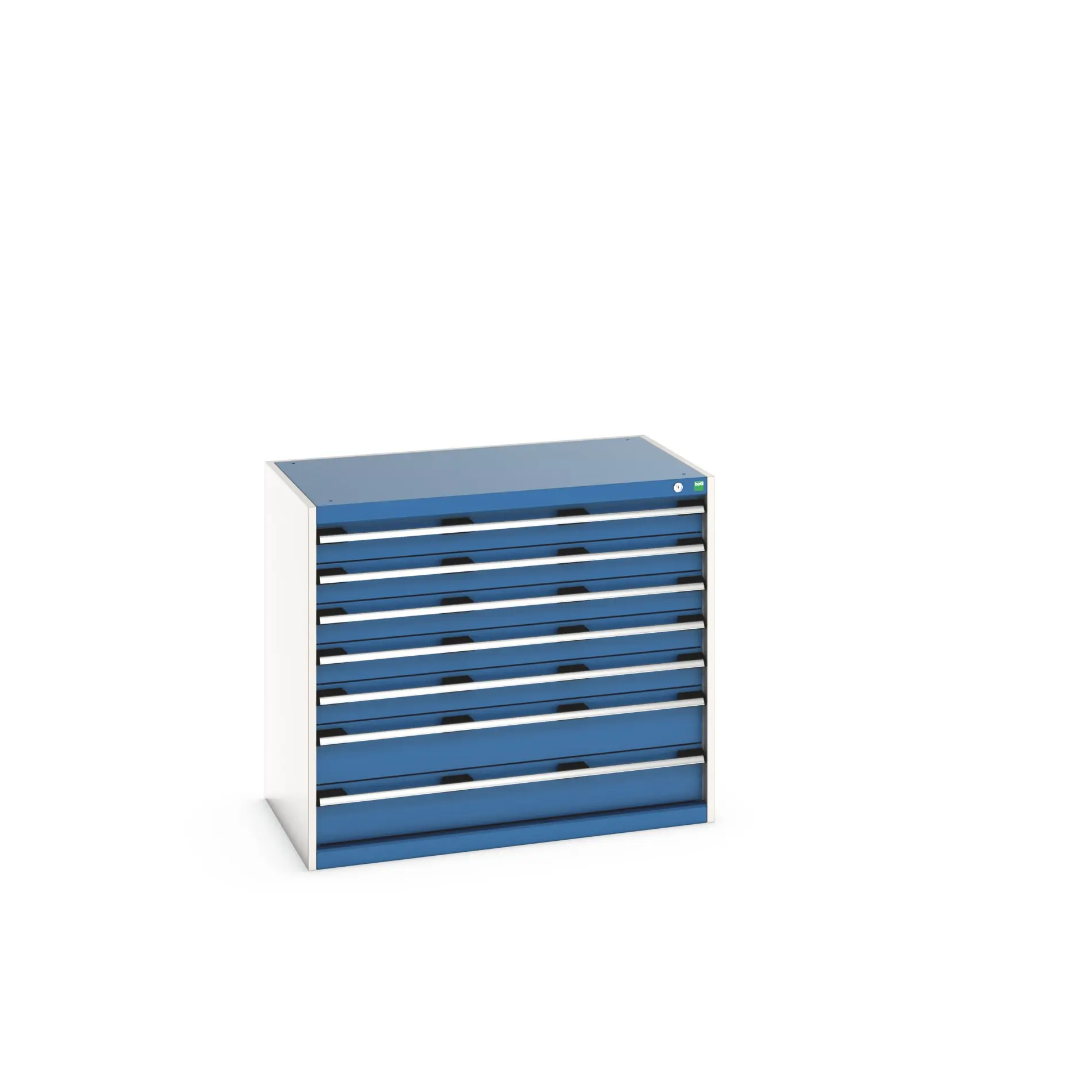 Produktfoto 1 von Bott 7 Stahl Schubladenbehälter Schrank Blau, 900 mm x 650 mm x 1050 mm