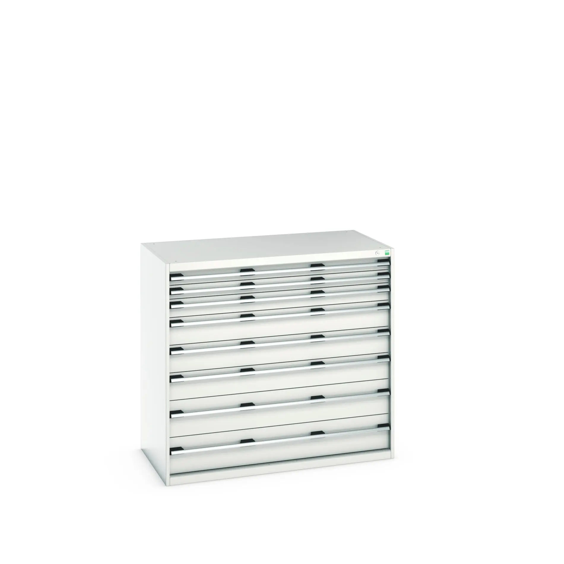 Produktfoto 1 von Bott 8 Stahl Schubladenbehälter Schrank Hellgrau, 1200 mm x 750 mm x 1300 mm