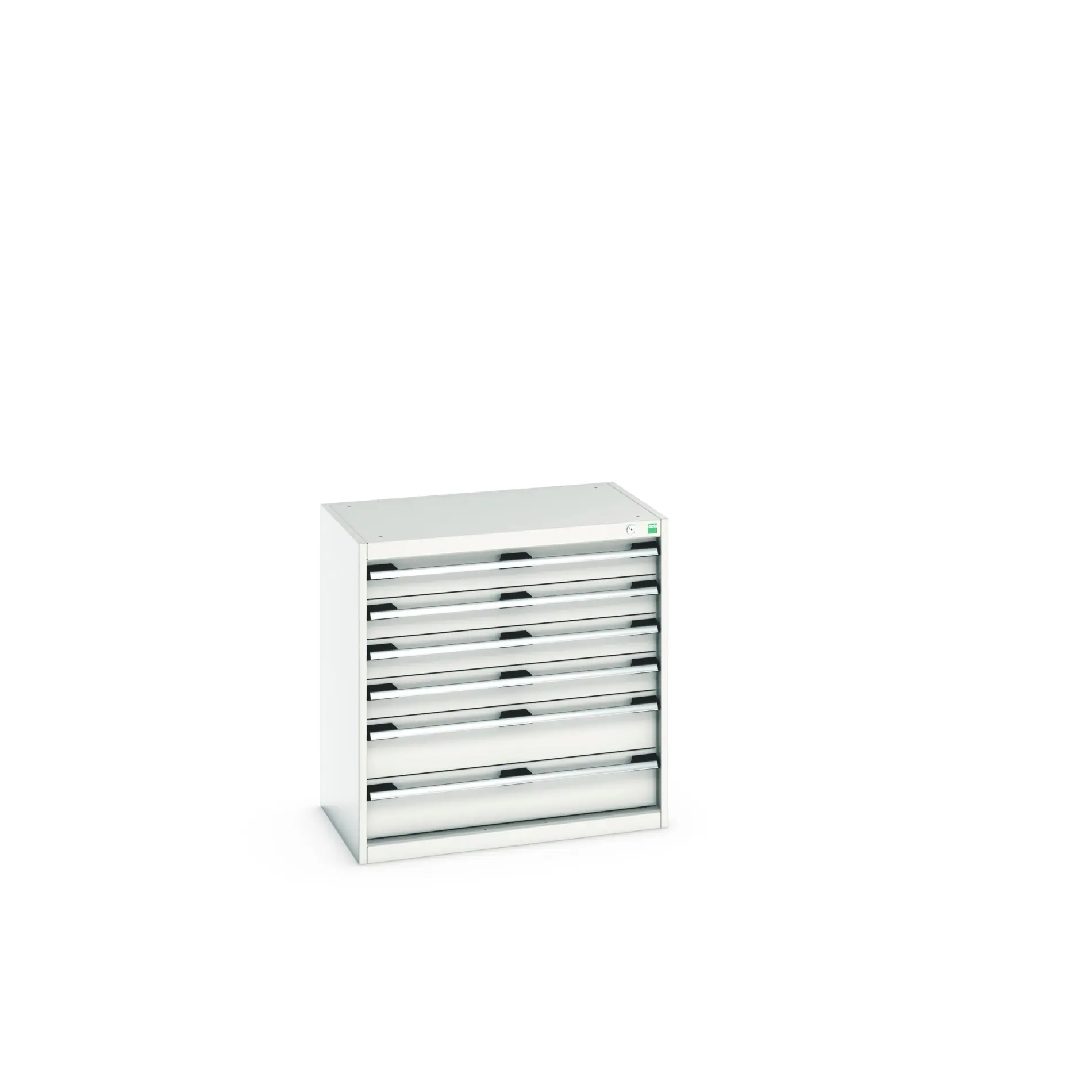 Produktfoto 1 von Bott 6 Stahl Schubladenbehälter Schrank Hellgrau, 800 mm x 525 mm x 800 mm