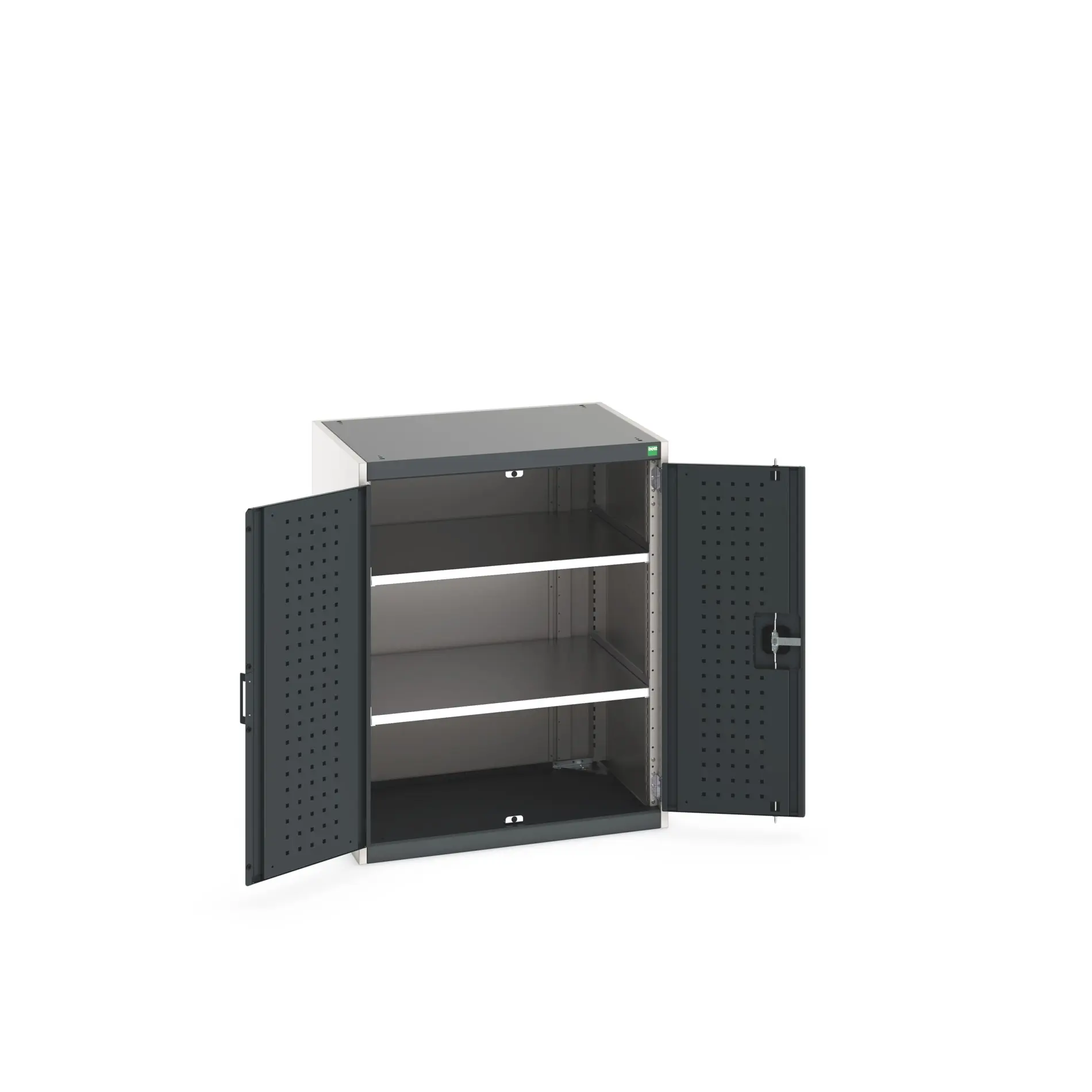 Produktfoto 1 von Bott Schrank Typ Regalschrank Bodenmontage 2 Tür/en 2 Regal/e Stahlblech