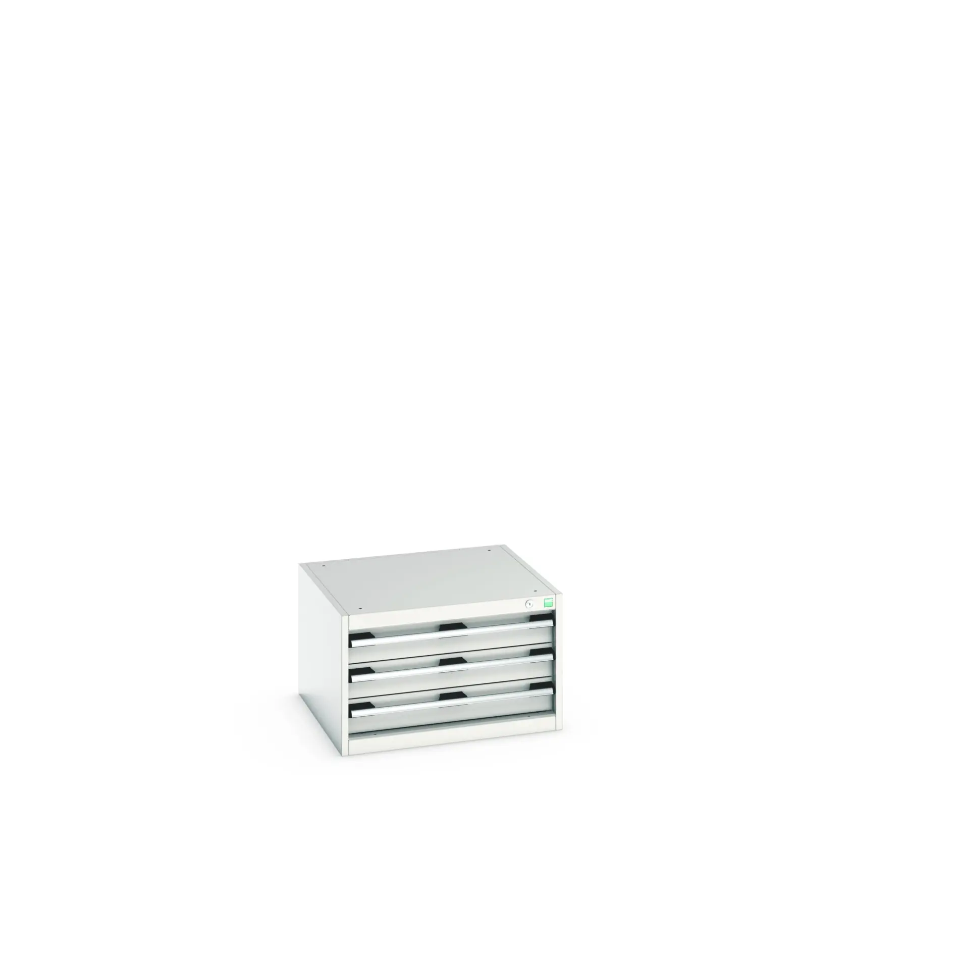 Produktfoto 1 von Bott 3 Stahl Schubladenbehälter Schrank Hellgrau, 400 mm x 650 mm x 650 mm