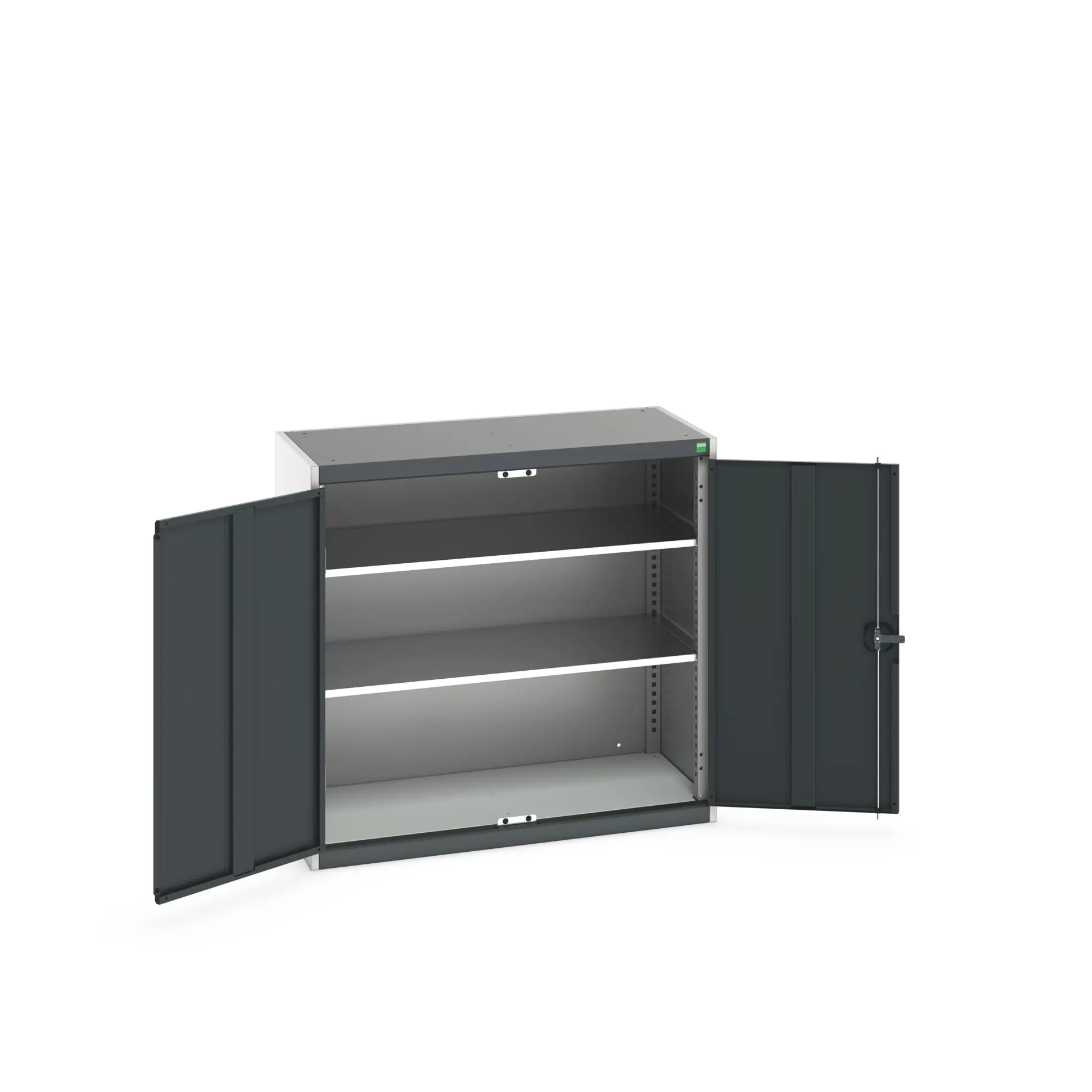 Produktfoto 1 von Bott Aufbewahrungsschrank Typ Regalschrank Freistehend 2 Tür/en 2 Regal/e 1000 mm 1050 mm 525 mm Stahlblech