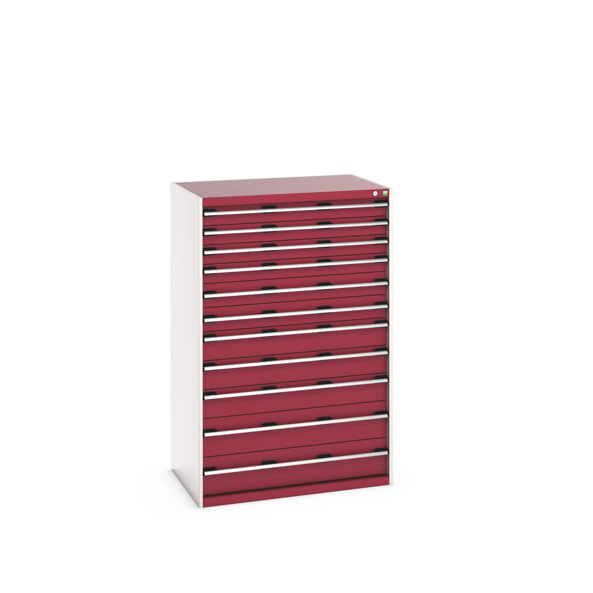 Produktfoto 1 von Bott 11 Stahl Schubladenbehälter Schrank Rot, 1600 mm x 750 mm x 1050 mm
