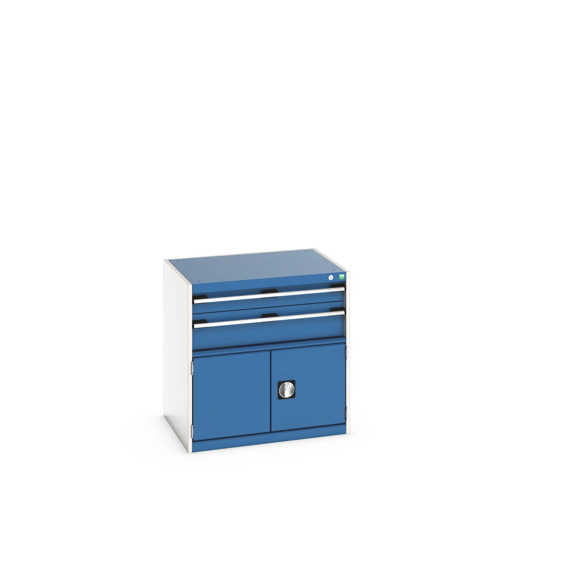 Produktfoto 1 von Bott Aufbewahrungsschrank Typ Schrank Freistehend 2 Tür/en 2 Schublade/n 800 mm 80 mm Ja 650 mm Stahlblech