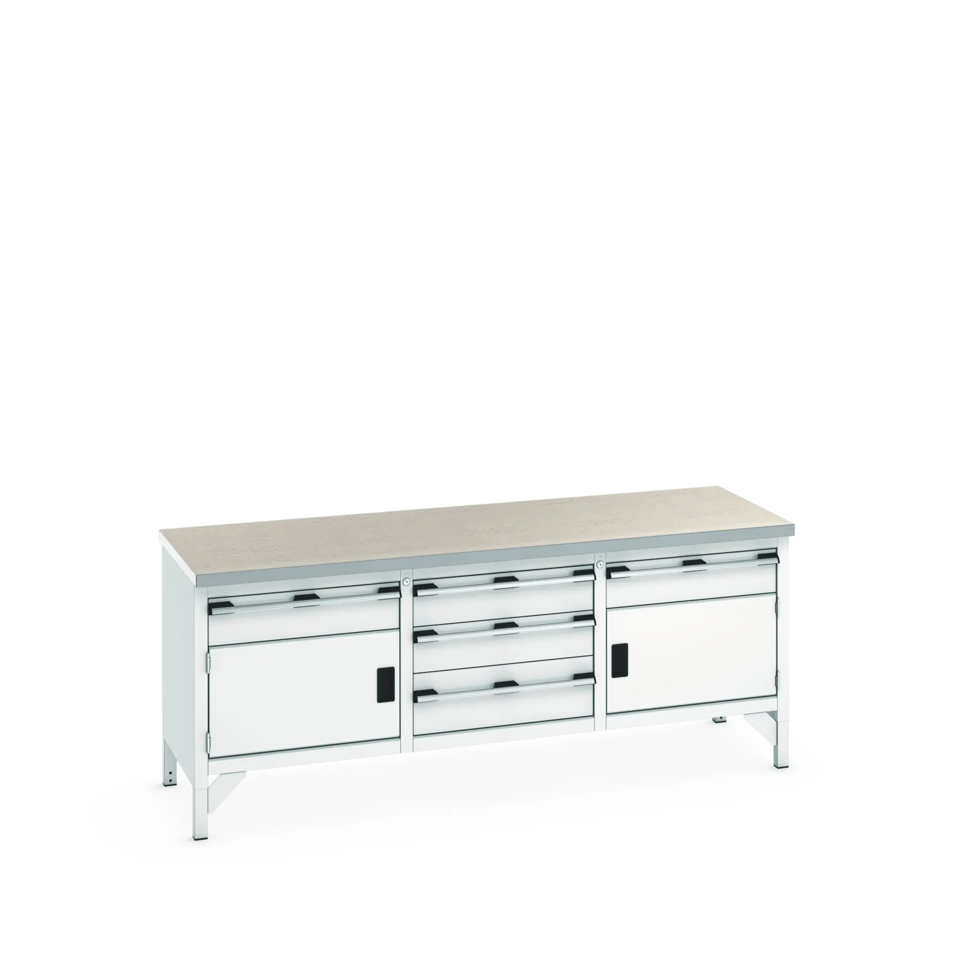Produktfoto 1 von Bott 41002066.16V Aufbewahrungstisch Stahlblech Werkbank L. 2000 mm B. 750 mm H. 840 mm, Traglast 375kg