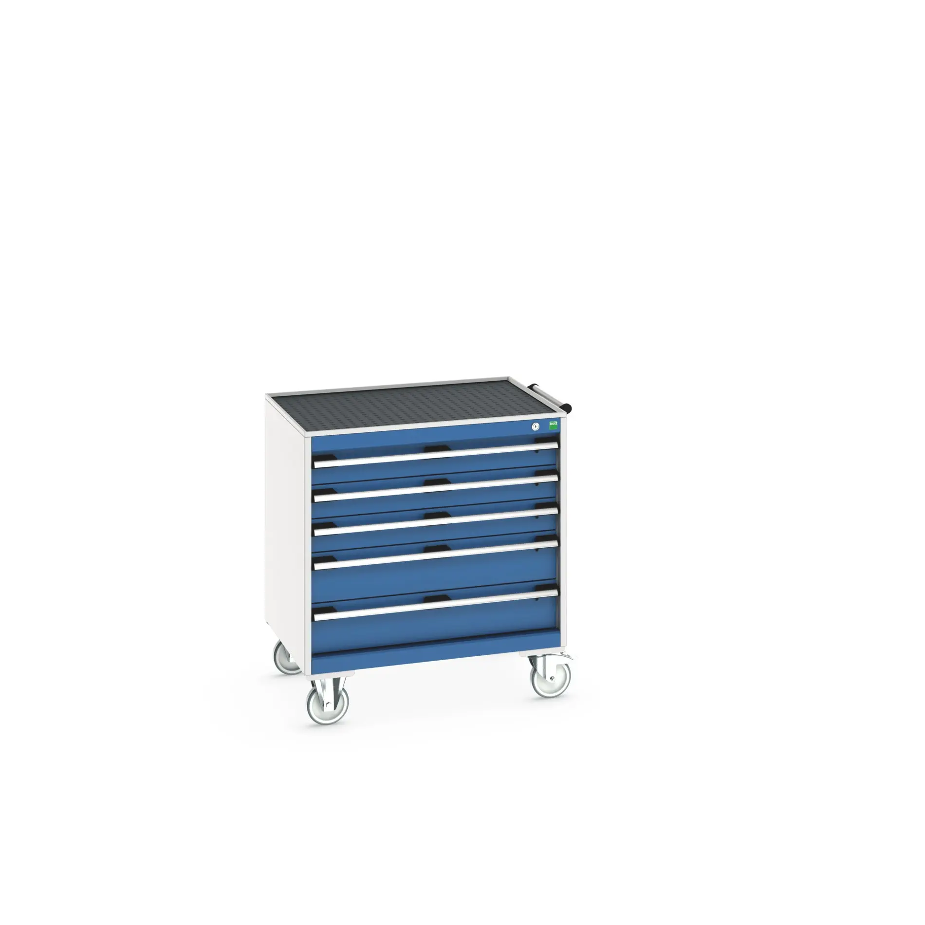 Bott Aufbewahrungsschrank Typ Beweglicher Schrank Freistehend 5 Schublade/n 885 mm 80 mm 650 mm mit Rädern Stahlblech