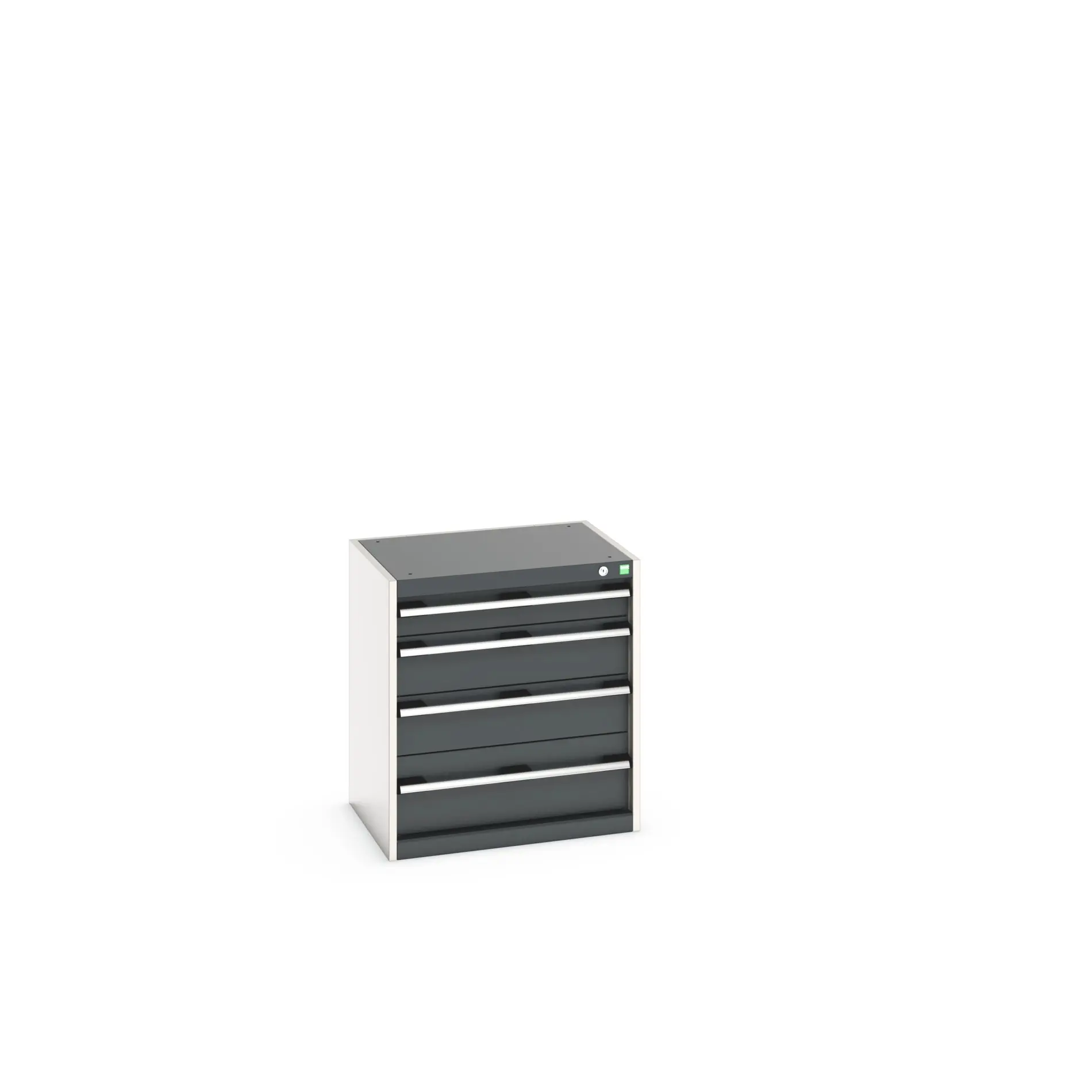 Produktfoto 1 von Bott 4 Stahl Schubladenbehälter Schrank Grau, 700 mm x 525 mm x 650 mm