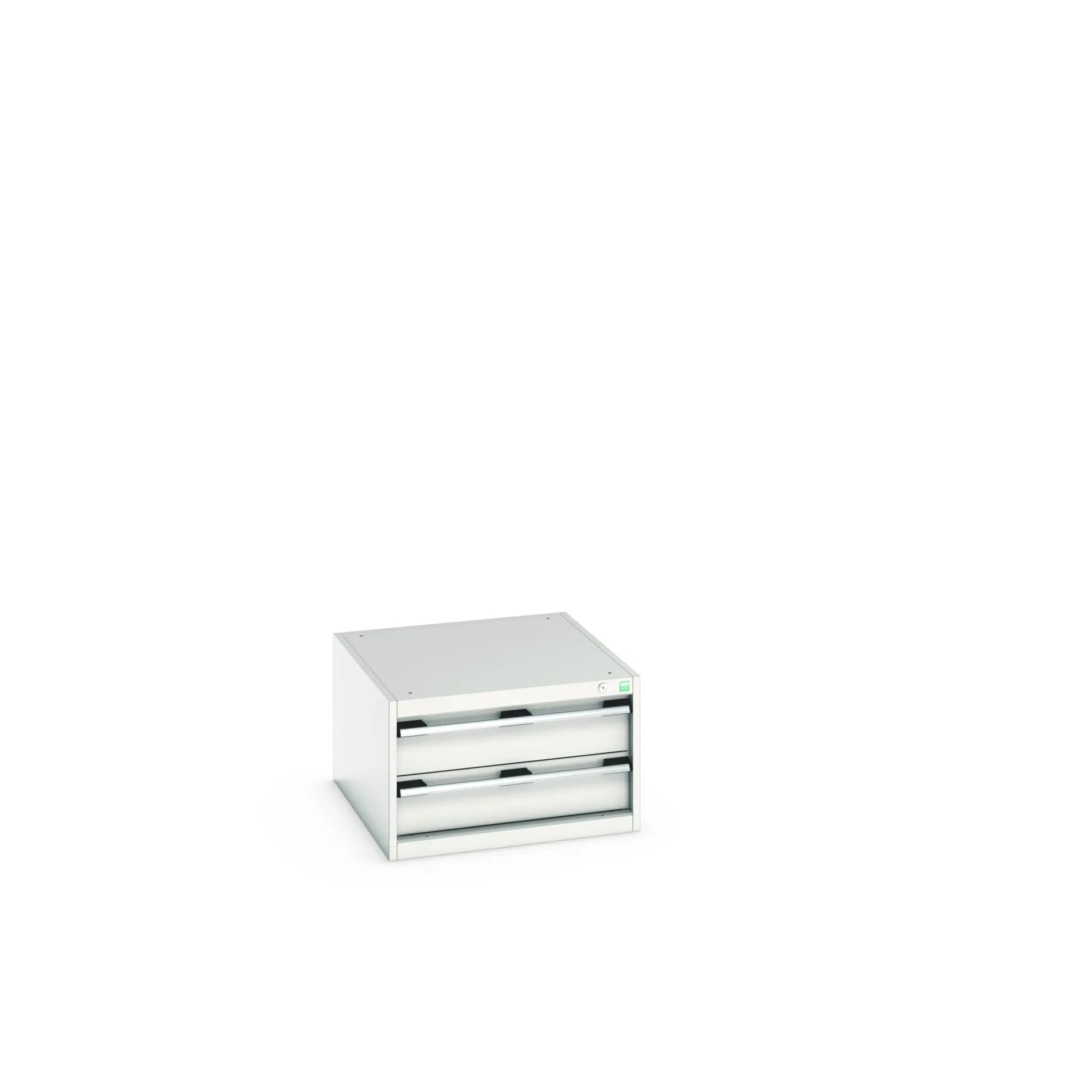 Produktfoto 1 von Bott 2 Stahl Schubladenbehälter Schrank Hellgrau, 400 mm x 750 mm x 650 mm