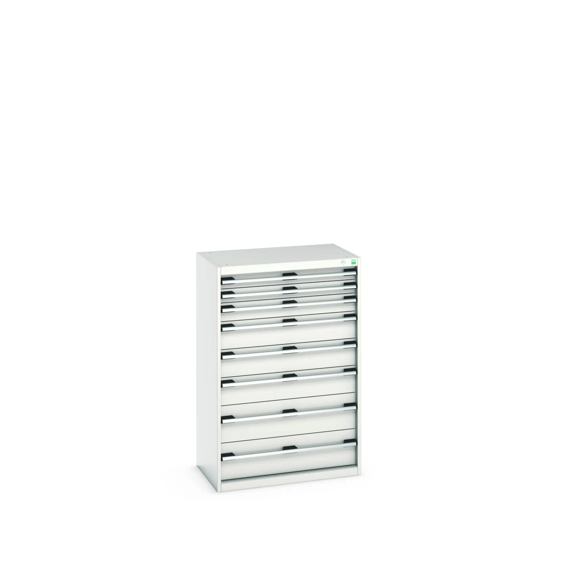 Produktfoto 1 von Bott 8 Stahl Schubladenbehälter Schrank Hellgrau, 1200 mm x 525 mm x 800 mm