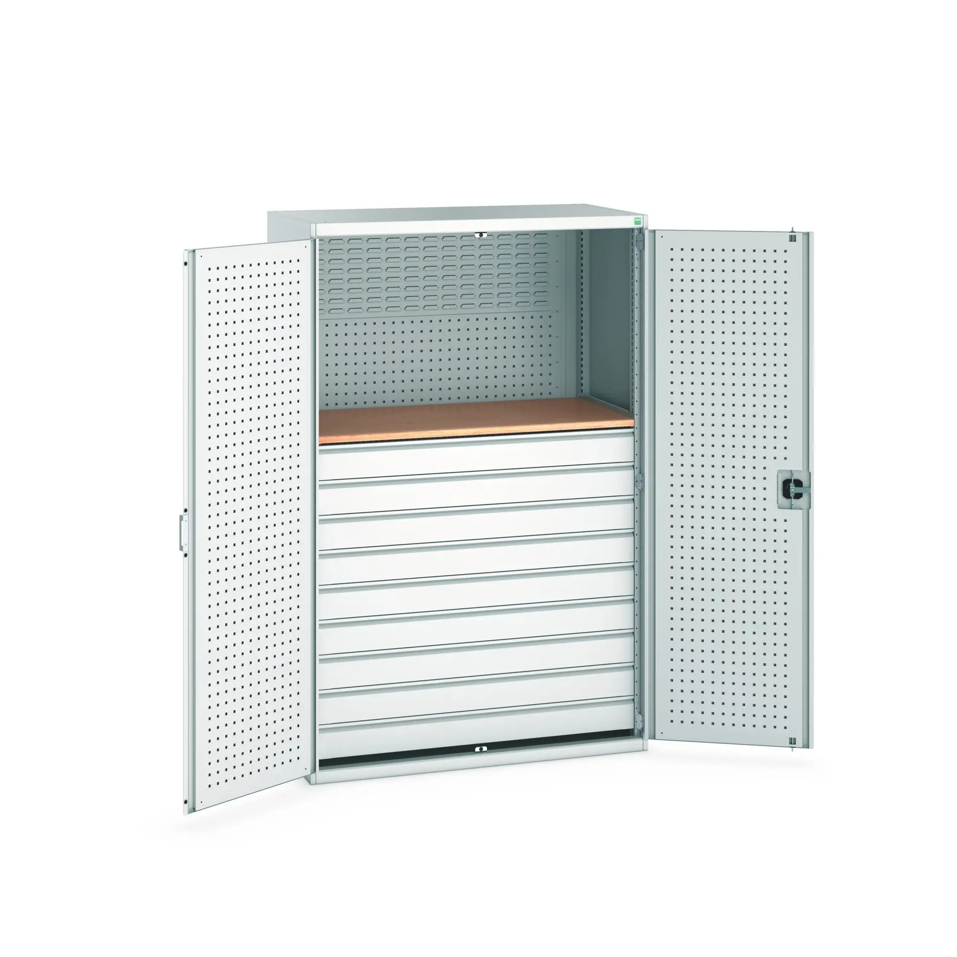 Produktfoto 1 von Bott Aufbewahrungsschrank Typ Mini Werkstattschrank Freistehend 2 Tür/en 1 Regal/e 9 Schublade/n 2000 mm 1300 mm Ja 650