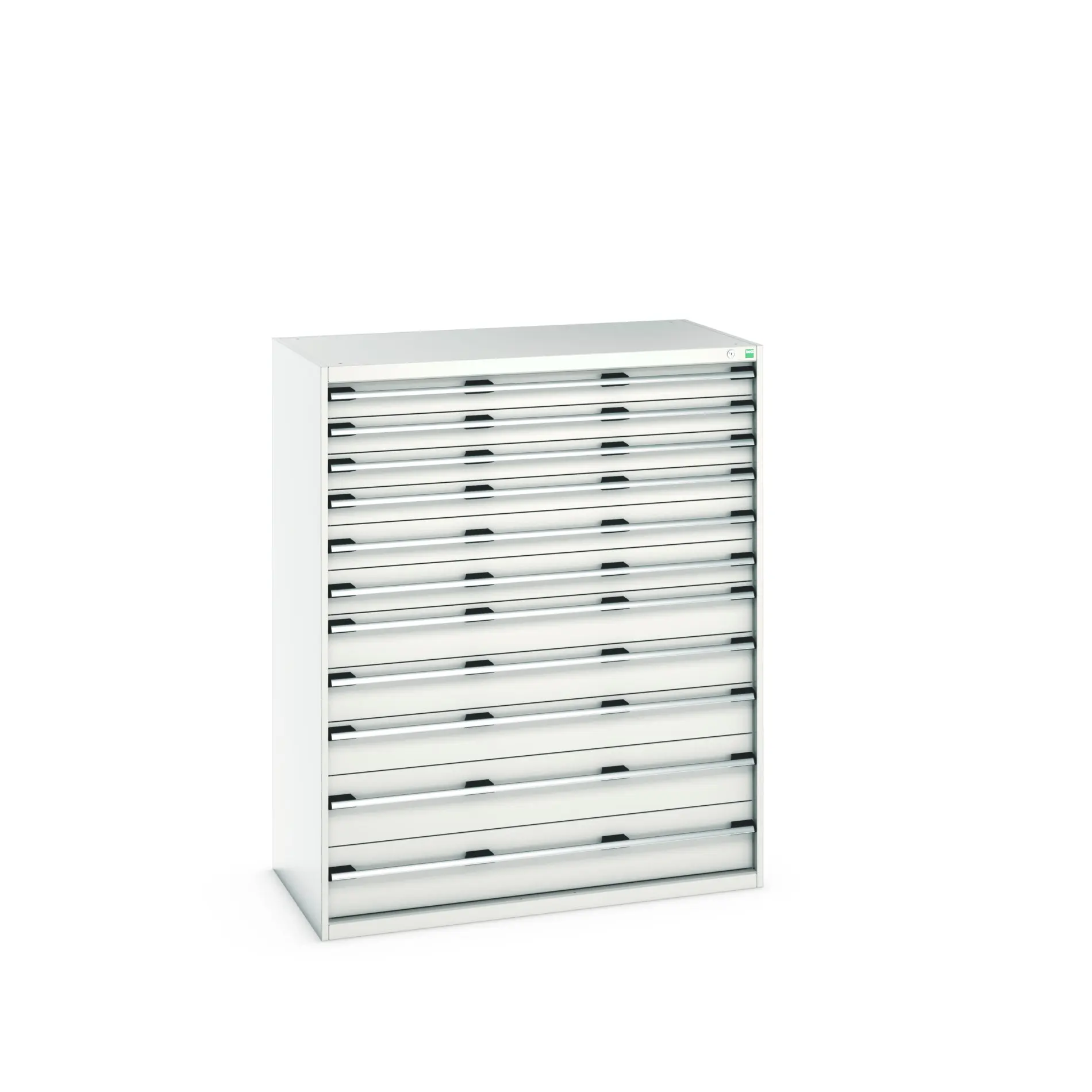 Produktfoto 1 von Bott 11 Stahl Schubladenbehälter Schrank Hellgrau, 1600 mm x 750 mm x 1300 mm
