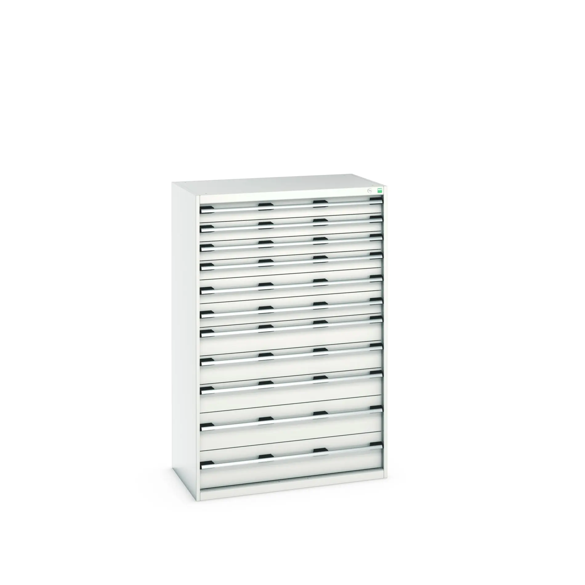 Produktfoto 1 von Bott 11 Stahl Schubladenbehälter Schrank Hellgrau, 1600 mm x 650 mm x 1050 mm