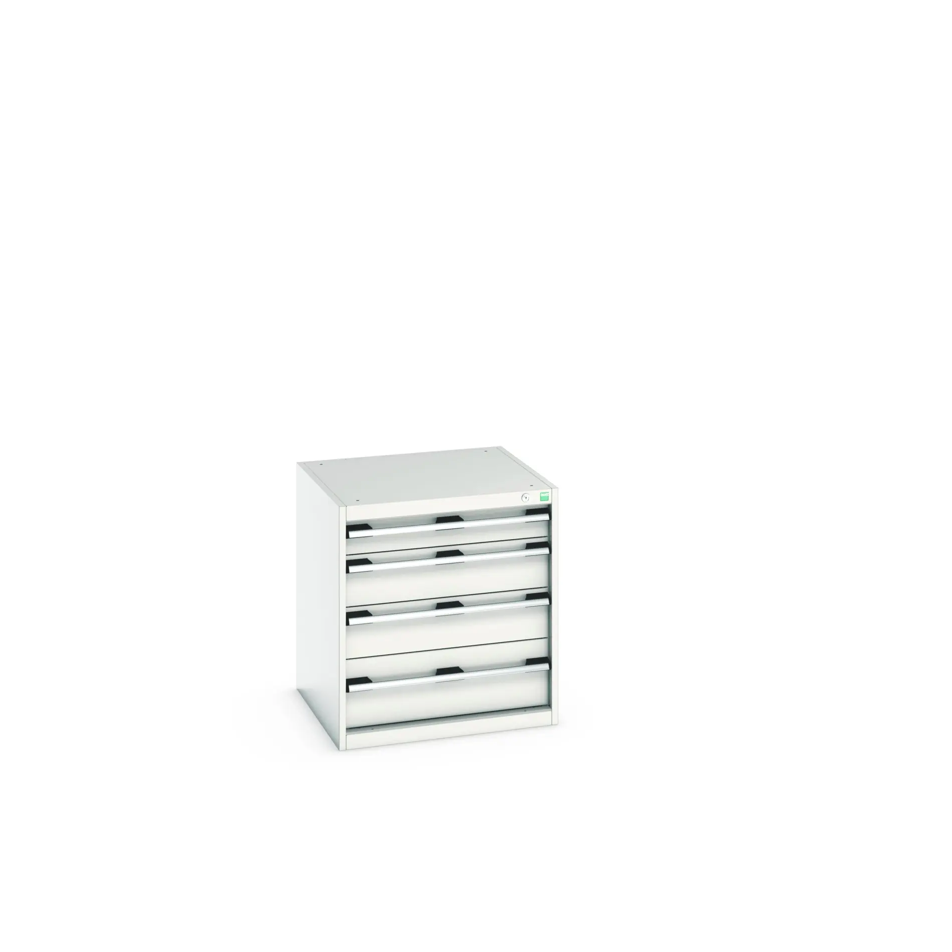 Produktfoto 1 von Bott 4 Stahl Schubladenbehälter Schrank Hellgrau, 700 mm x 650 mm x 650 mm