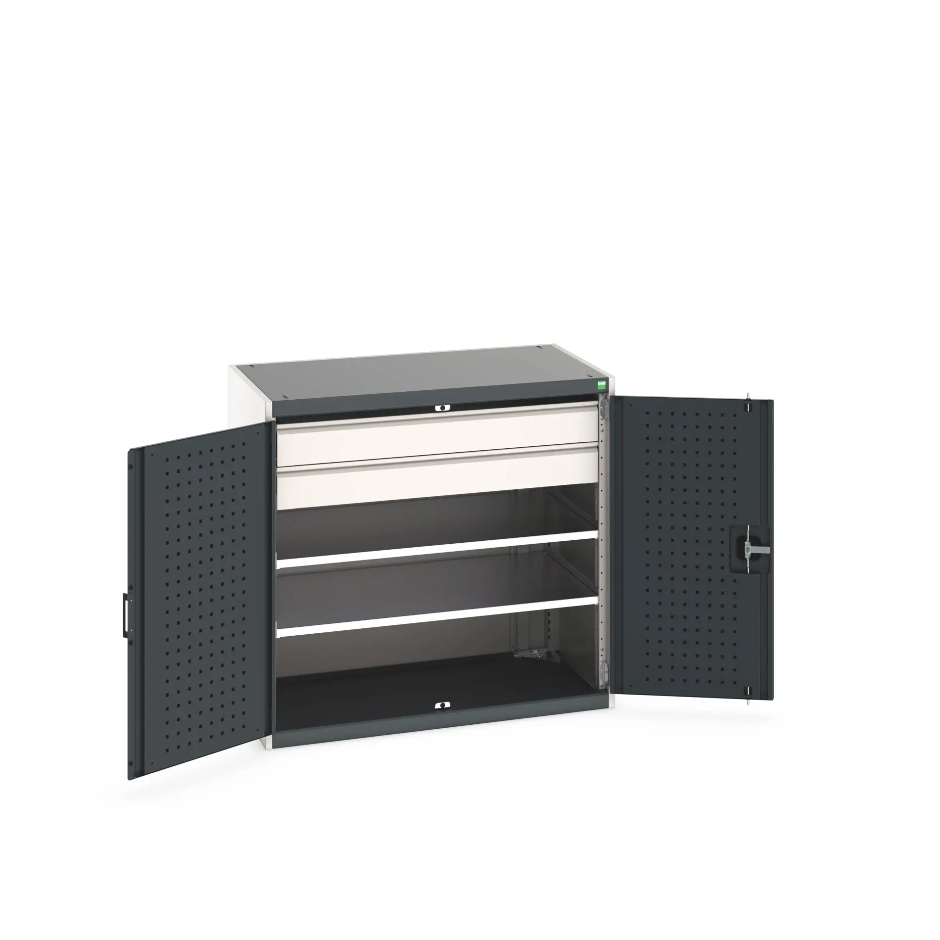 Produktfoto 1 von Bott Aufbewahrungsschrank Typ Bestückter Schrank Freistehend 2 Tür/en 2 Regal/e 2 Schublade/n 1000 mm 1050 mm Ja 650 mm